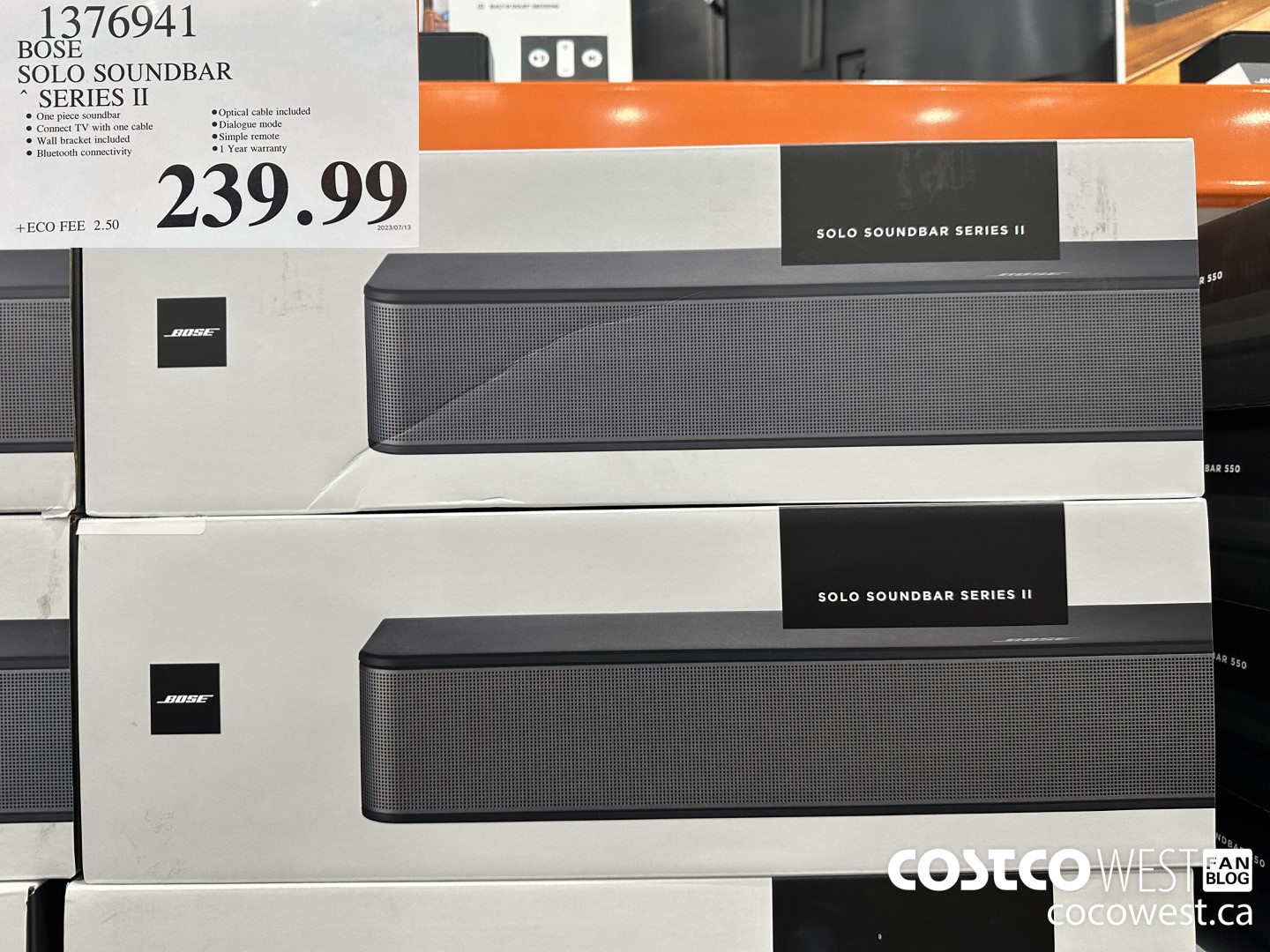 1376941 BOSE SOLO SOUNDBAR SERIES Il $239.99
