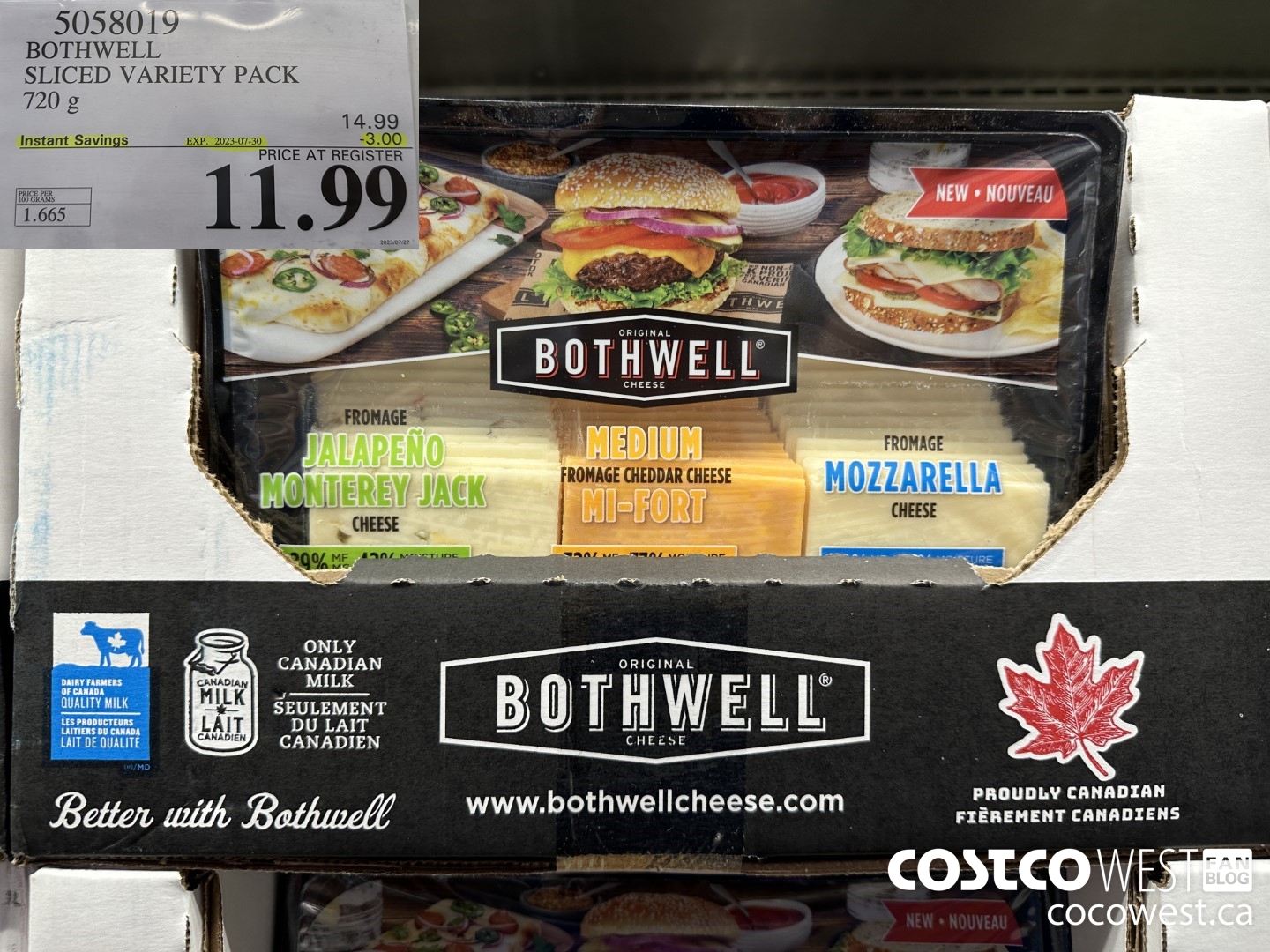 5058019 BOTHWELL SLICED VARIETY PACK 720 g ($3.00 INSTANT SAVINGS EXPIRES ON 2023-07-30) $11.99