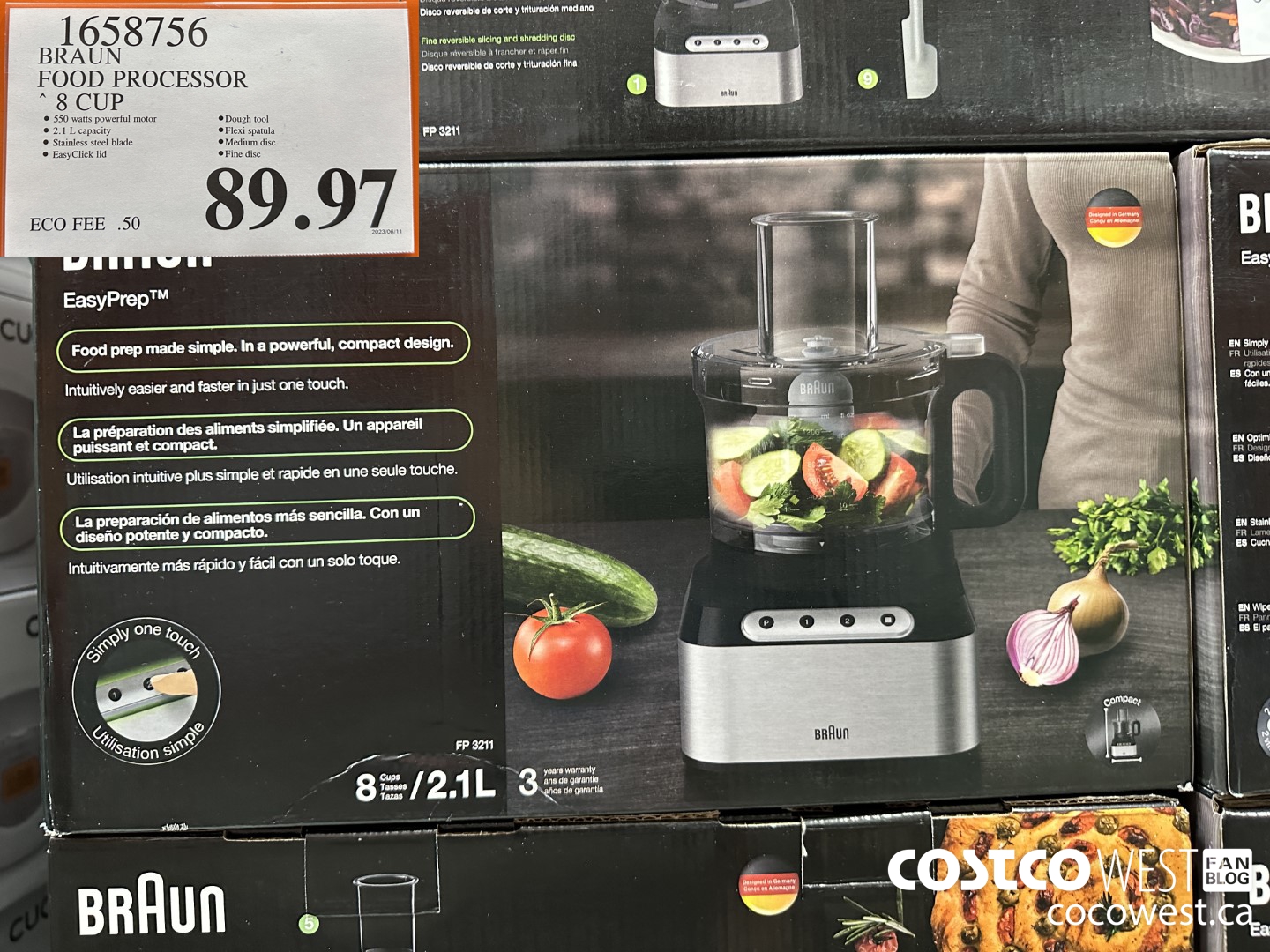 1658756 BRAUN 8 CUP FOOD PROCESSOR $89.97