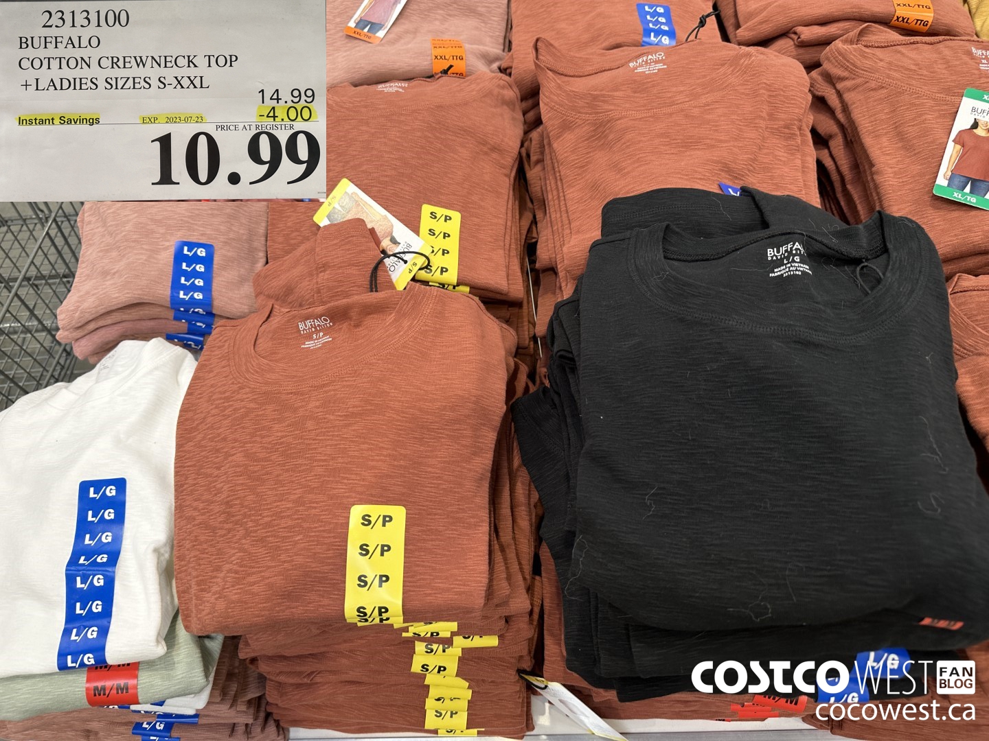 I spotted these 💯% cotton #LuckyBrand t-shirts at my local Costco 🇨🇦  today, $12.99 for one tee. The fabric was really soft! �