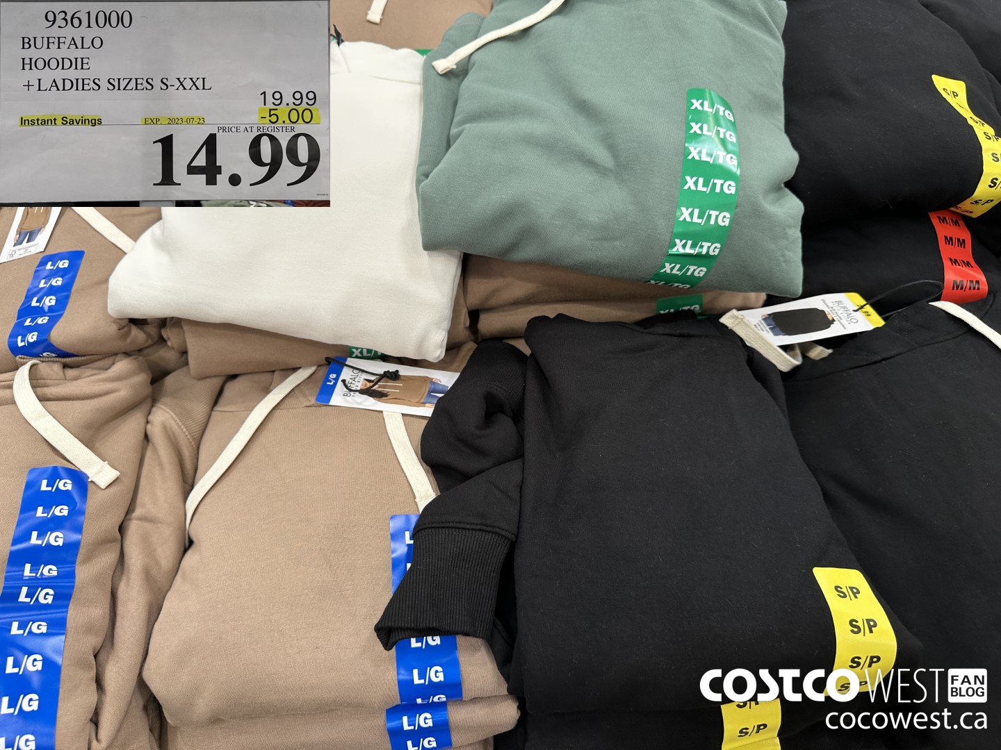 9361000 BUFFALO HOODIE LADIES SIZES S-XXL ($5.00 INSTANT SAVINGS EXPIRES ON 2023-07-23) $14.99