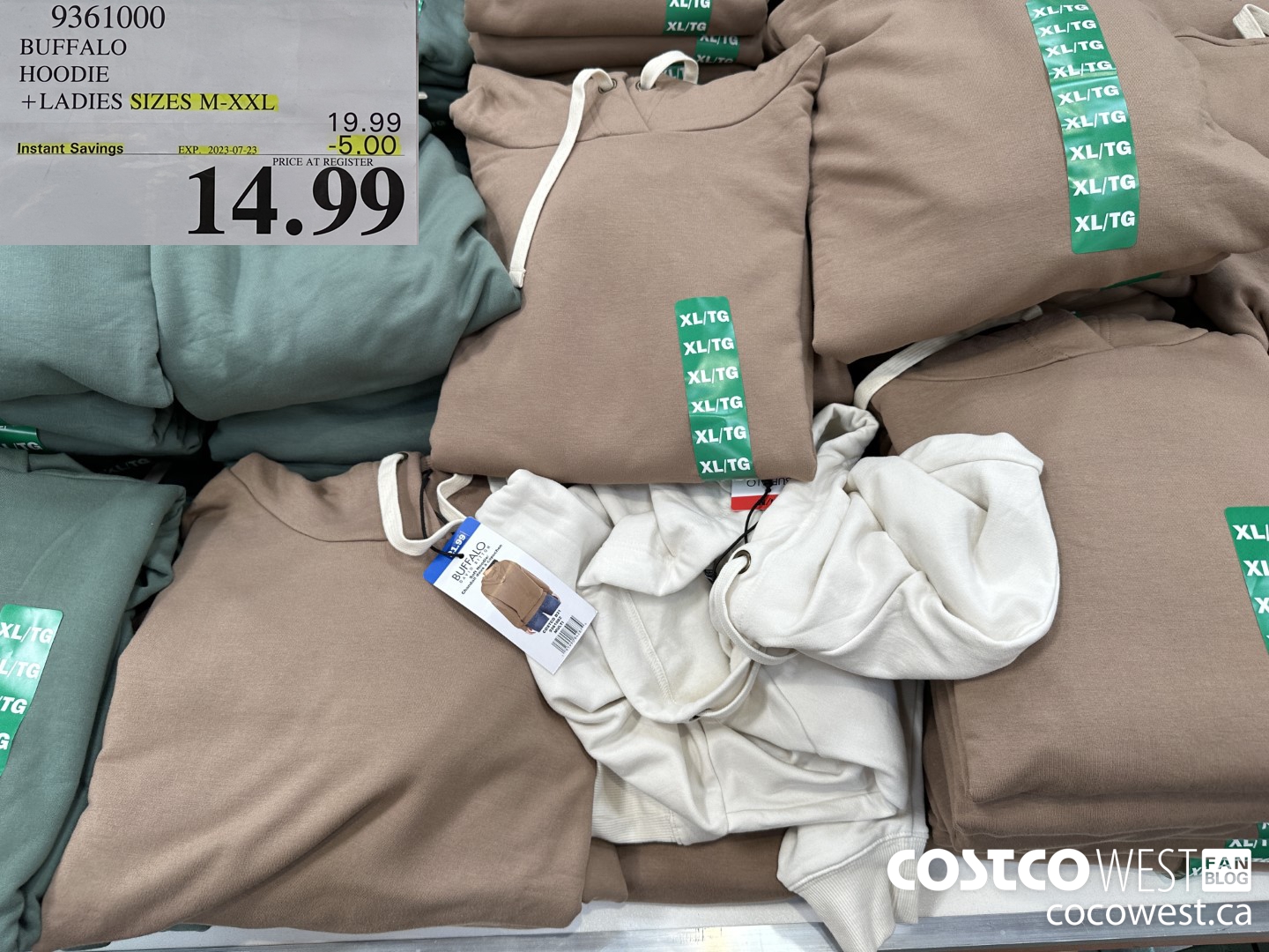 9361000 BUFFALO HOODIE LADIES SIZES S-XXL ($5.00 INSTANT SAVINGS EXPIRES ON 2023-07-23) $14.99