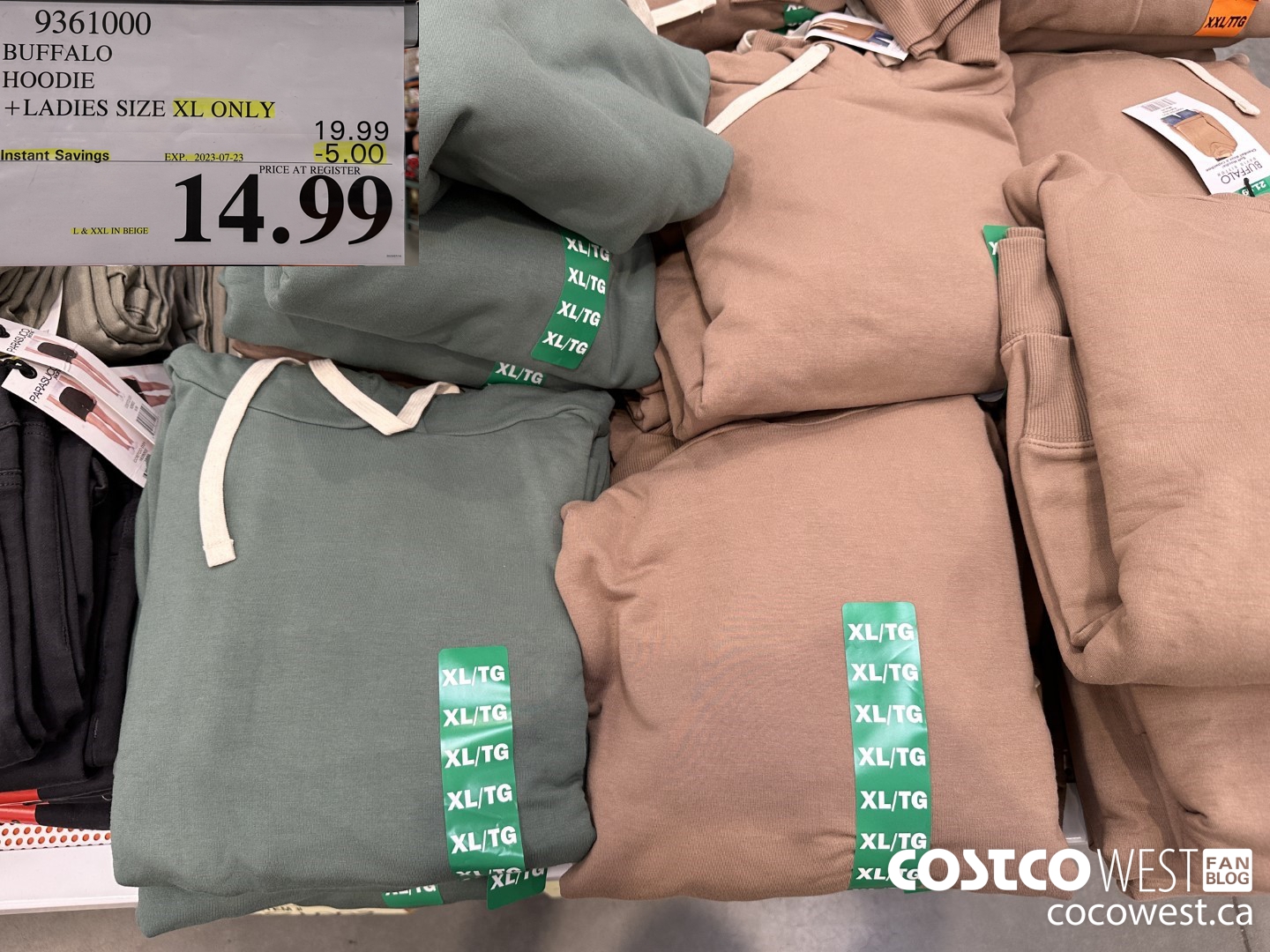 9361000 BUFFALO HOODIE LADIES SIZES XL ONLY ($5.00 INSTANT SAVINGS EXPIRES ON 2023-07-23) $14.99