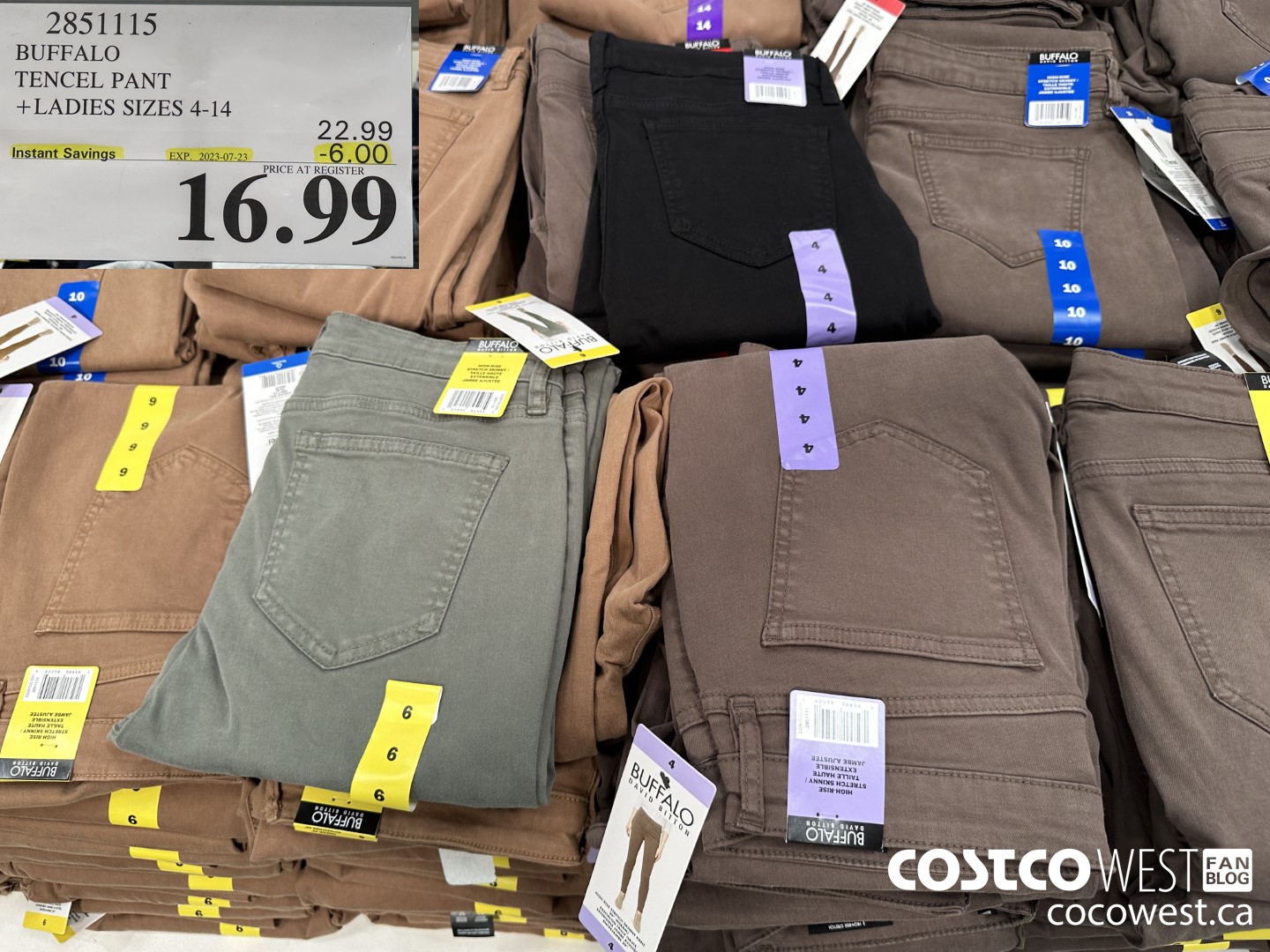 2851115 BUFFALO TENCEL PANT LADIES SIZES 4-14 ($6.00 INSTANT SAVINGS EXPIRES ON 2023-07-23) $16.99