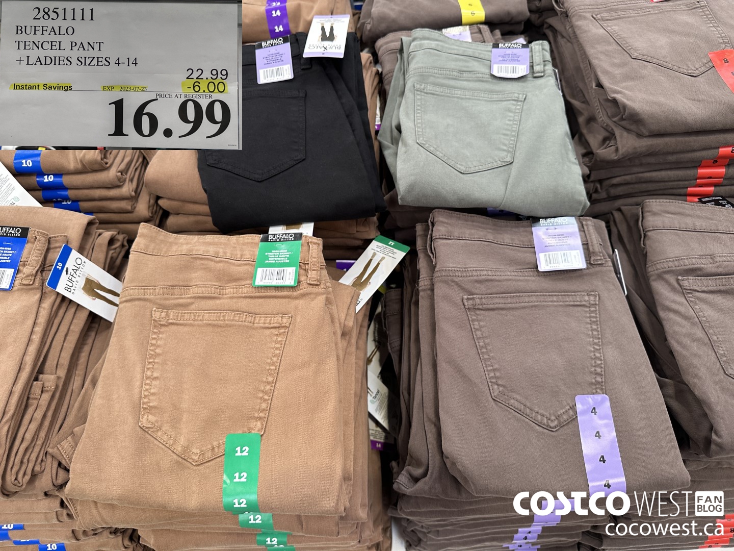 2851111 BUFFALO TENCEL PANT LADIES SIZES 4-14 ($6.00 INSTANT SAVINGS EXPIRES ON 2023-07-23) $16.99