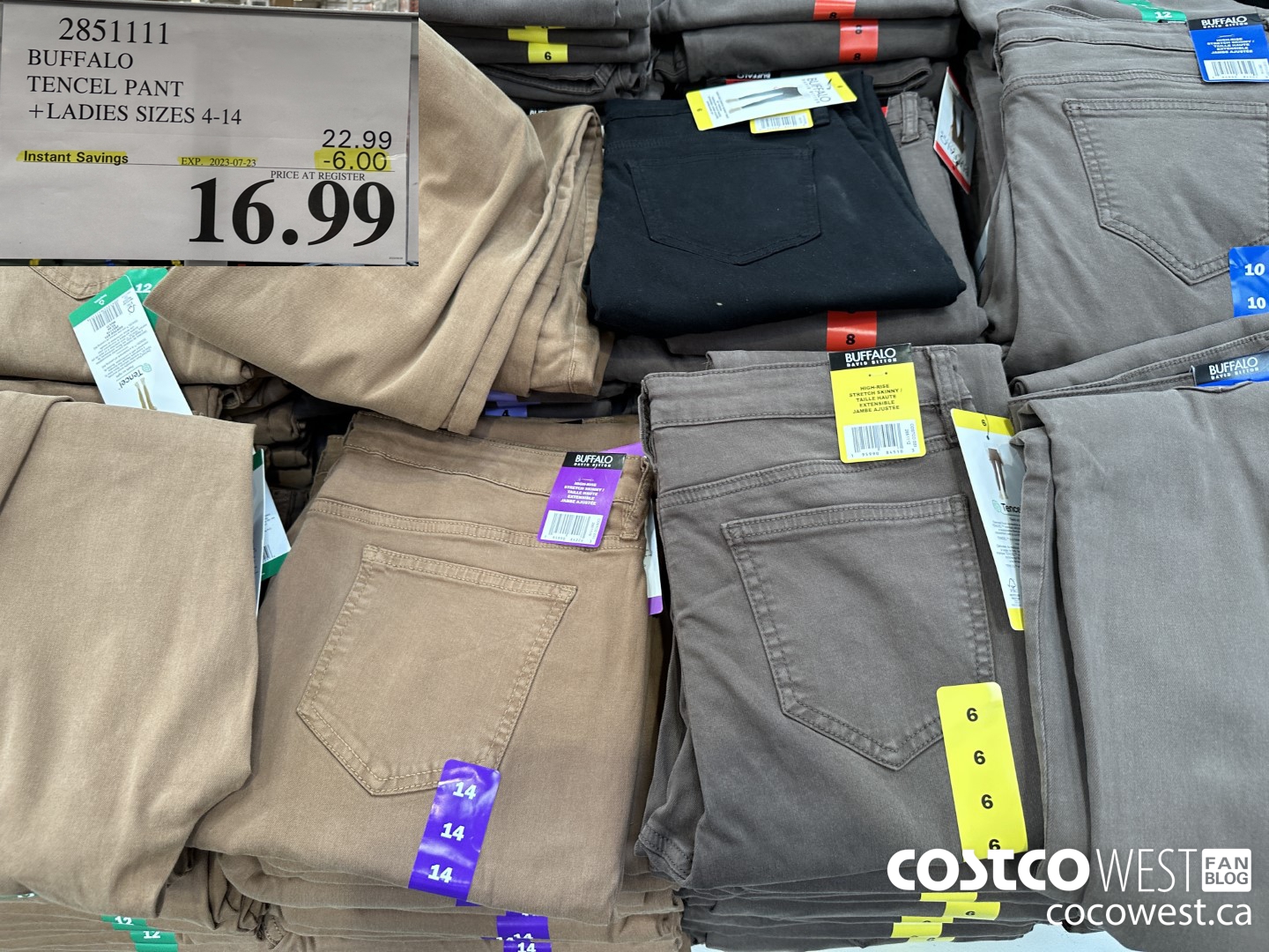 2851111 BUFFALO TENCEL PANT LADIES SIZES 4-14 ($6.00 INSTANT SAVINGS EXPIRES ON 2023-07-23) $16.99