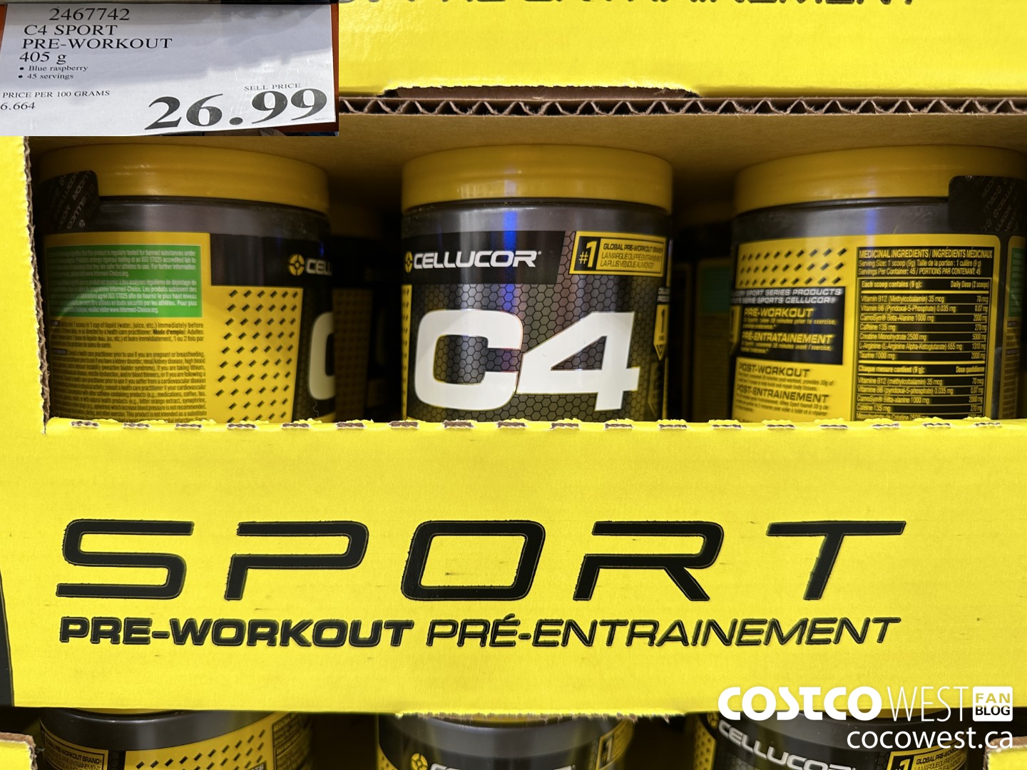 2467742 C4 SPORT PRE-WORKOUT 405 G $26.99