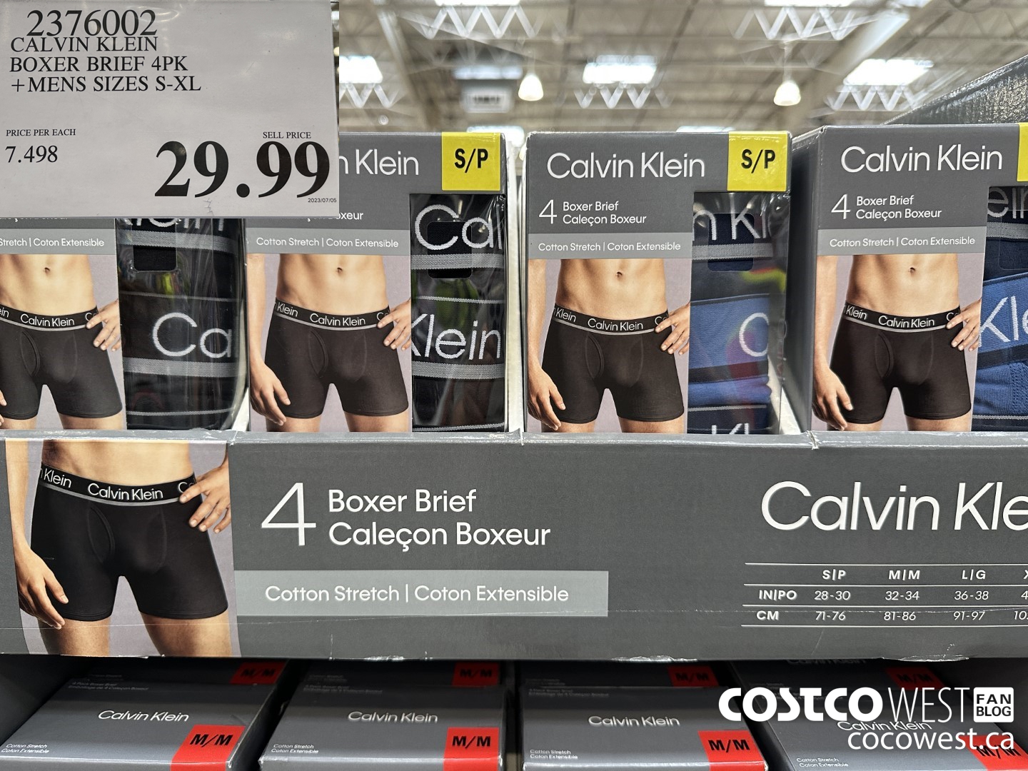 2376002 CALVIN KLEIN BOXERS 4 PACK MENS SIZES S-XL $29.99