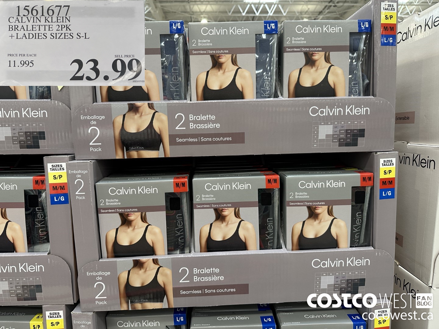 1561677 CALVIN KLEIN BRALETTE 2PK LADIES SIZES S-L  $23.99