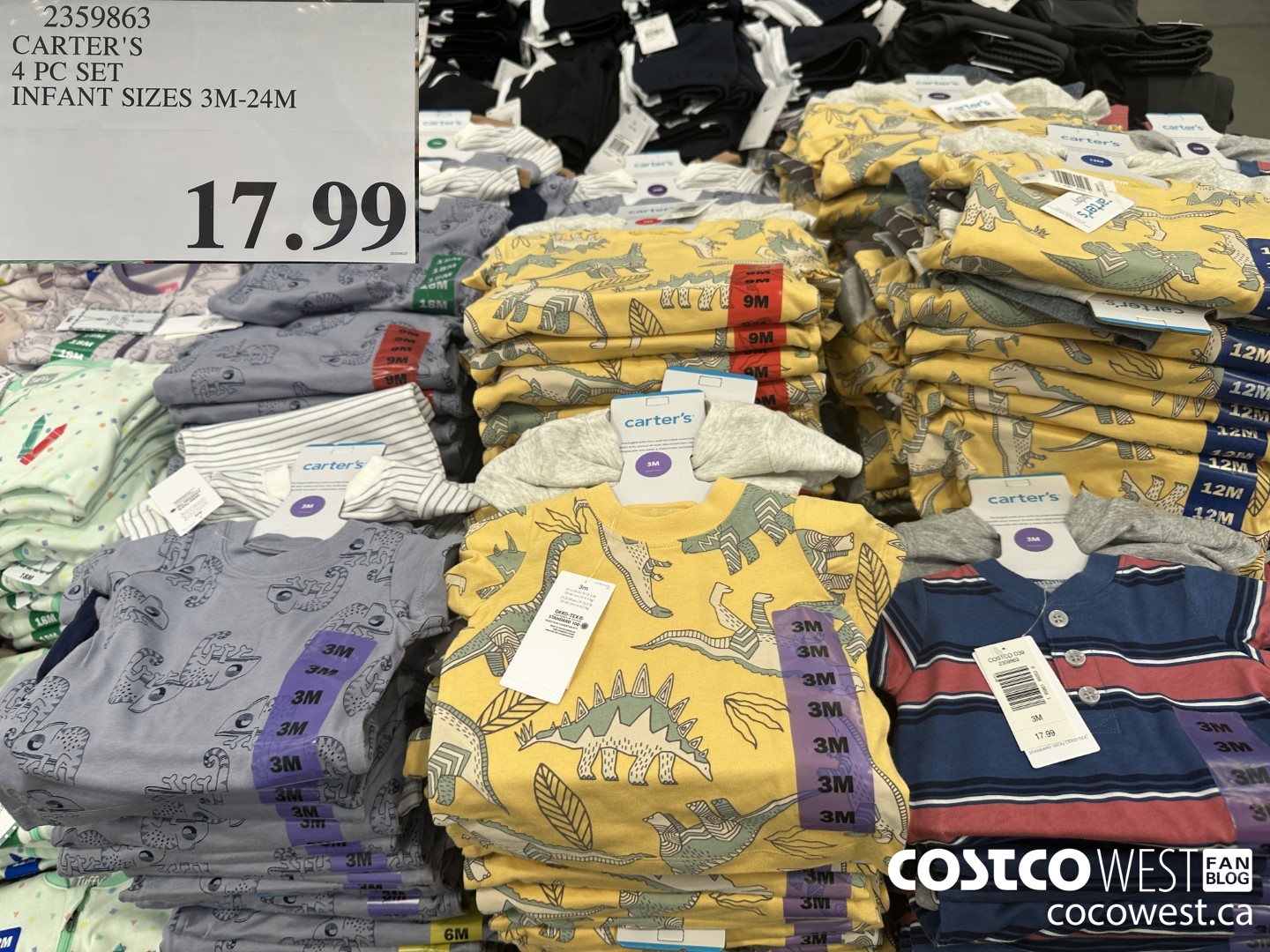 2359863 CARTER'S 4 PC SET INFANT SIZES 3M-24M $17.99