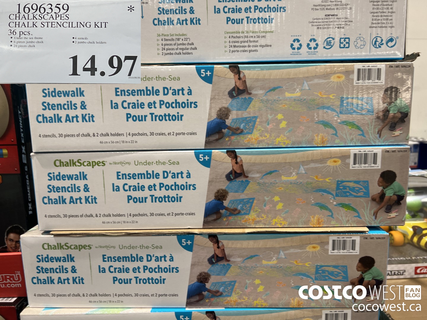 1696359 CHALKSCAPES CHALK STENCILING KIT 36 PCS $14.97