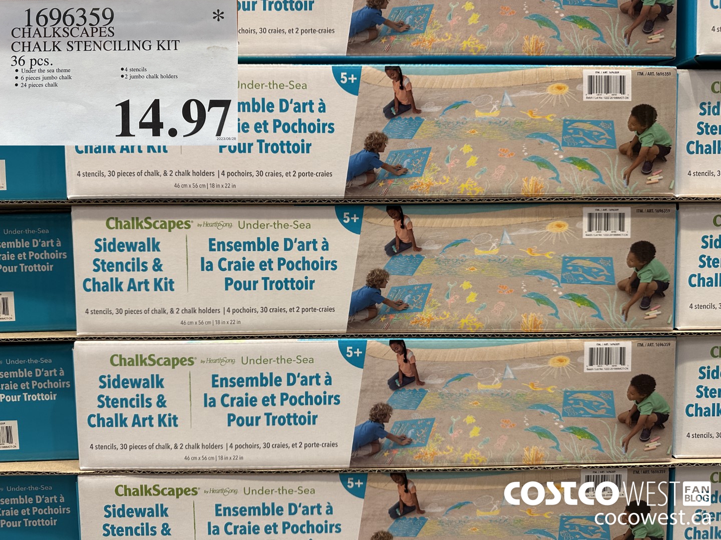 1696359 CHALKSCAPES CHALK STENCILING KIT 36 PCS $14.97