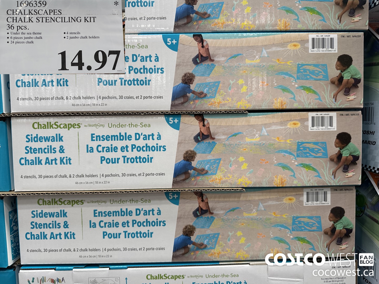 1696359 CHALKSCAPES CHALK STENCILING KIT 36 PCS $14.97