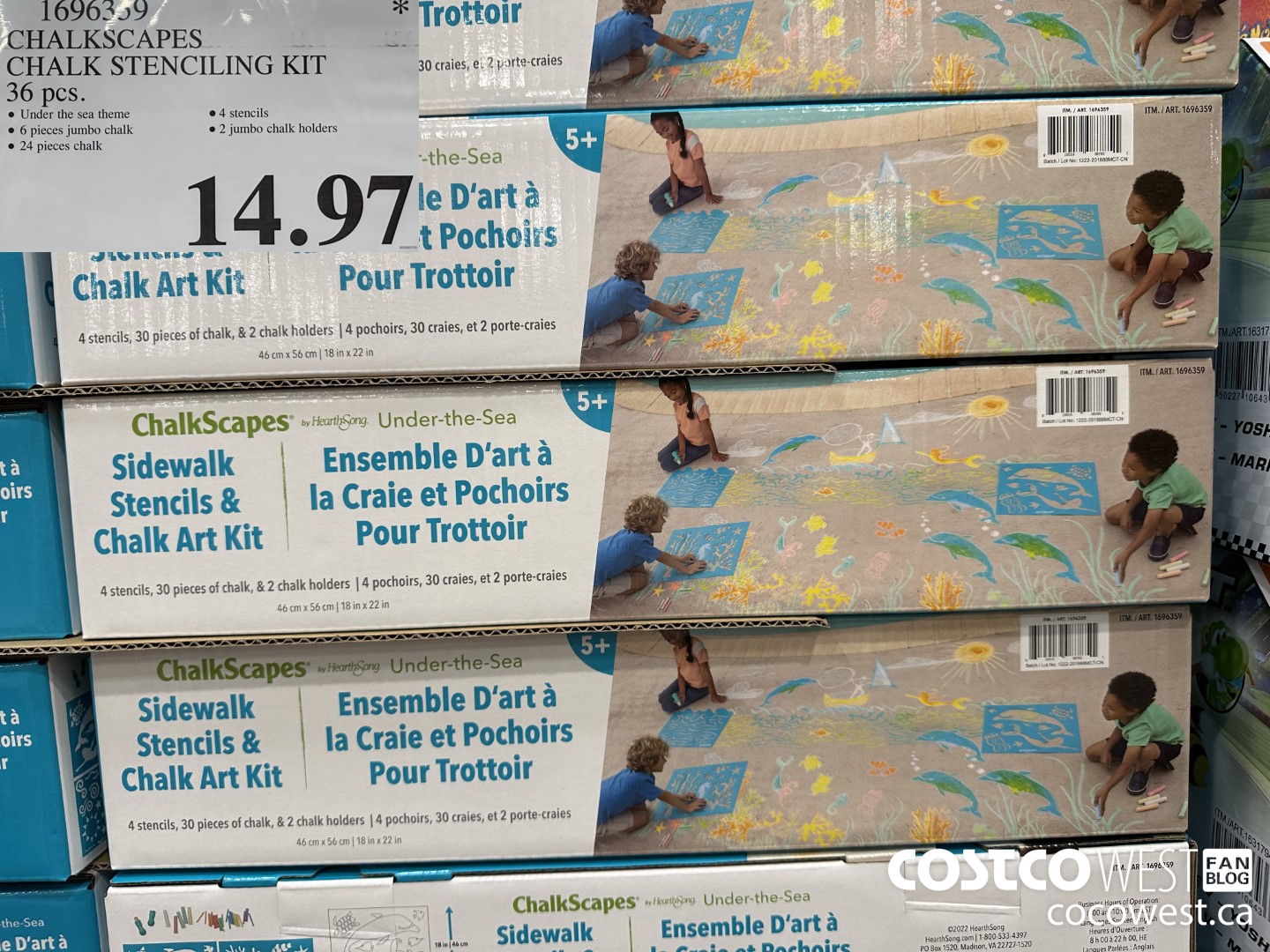 1696359 CHALKSCAPES CHALK STENCILING KIT 36 PCS $14.97