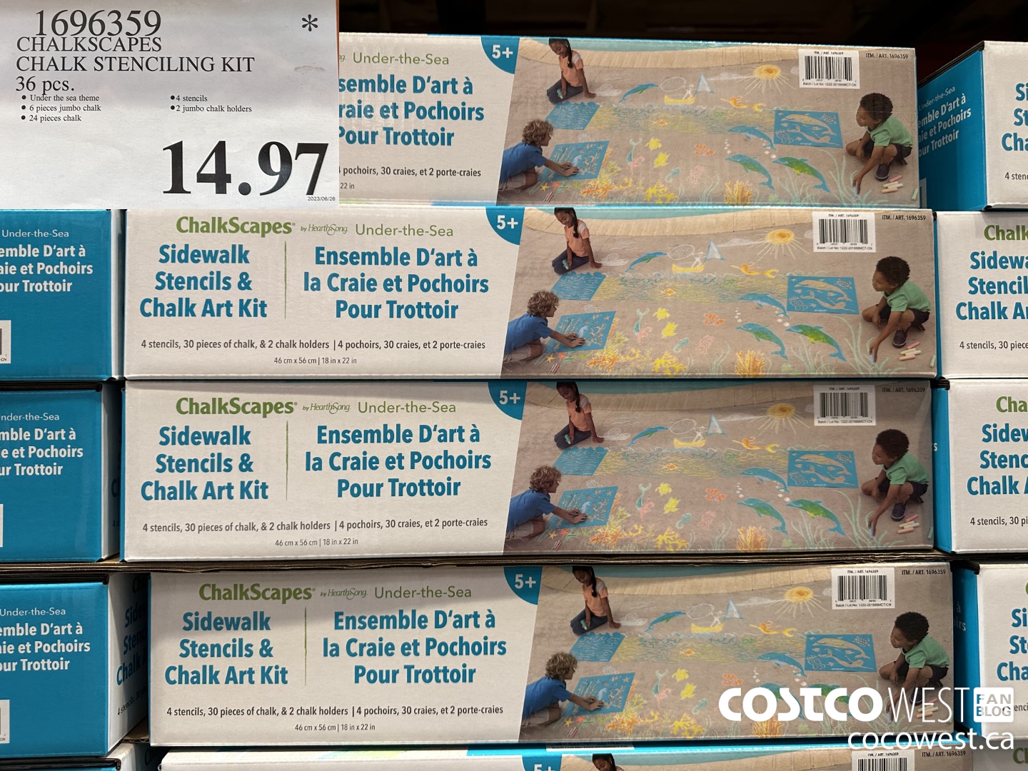 1696359 CHALKSCAPES CHALK STENCILING KIT 36 PCS $14.97