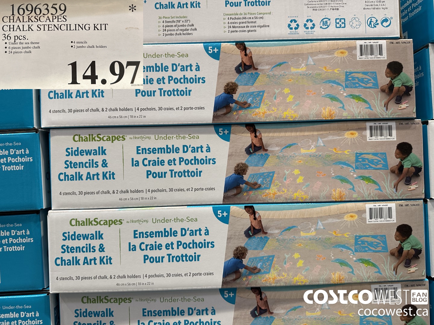 1696359 CHALKSCAPES CHALK STENCILING KIT 36 PCS $14.97