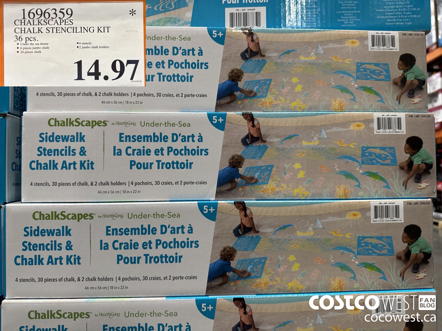 1696359 CHALKSCAPES CHALK STENCILING KIT 36 PCS $14.97