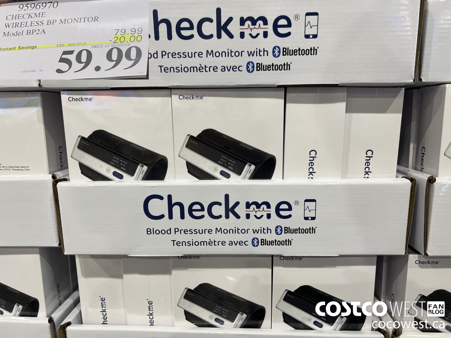 9596970 CHECKME WIRELESS BP MONITOR MODEL BP2A ($20.00 INSTANT SAVINGS EXPIRES ON 2023-07-23) $59.99