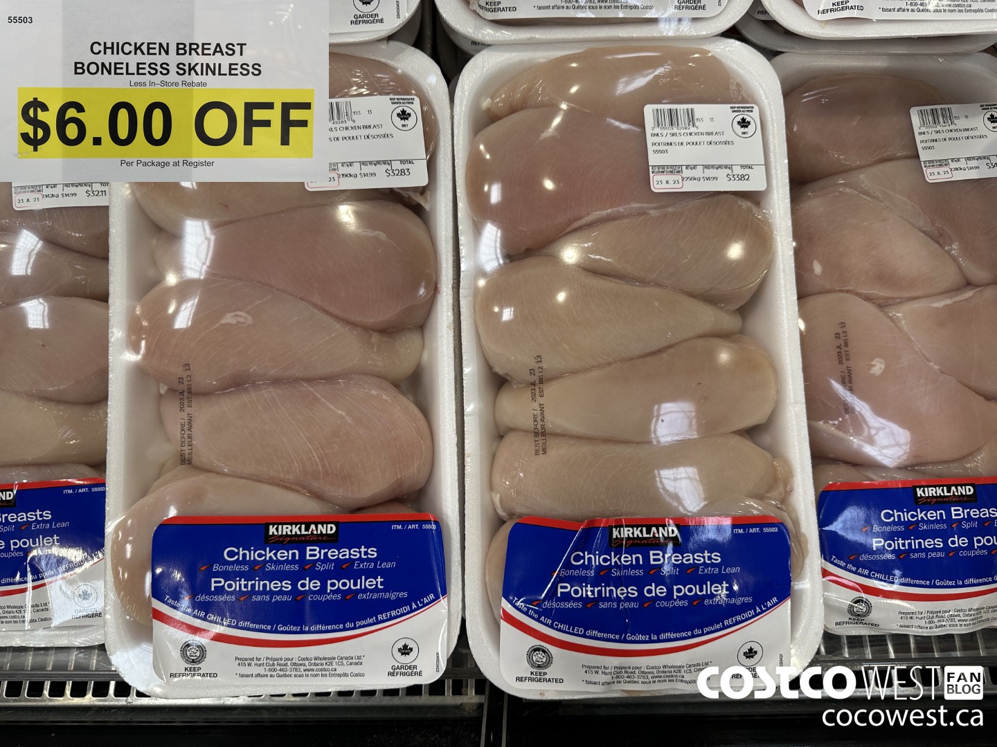 55503 CHICKEN BREAST BONELESS SKINLESS ($6.00 INSTANT SAVINGS)