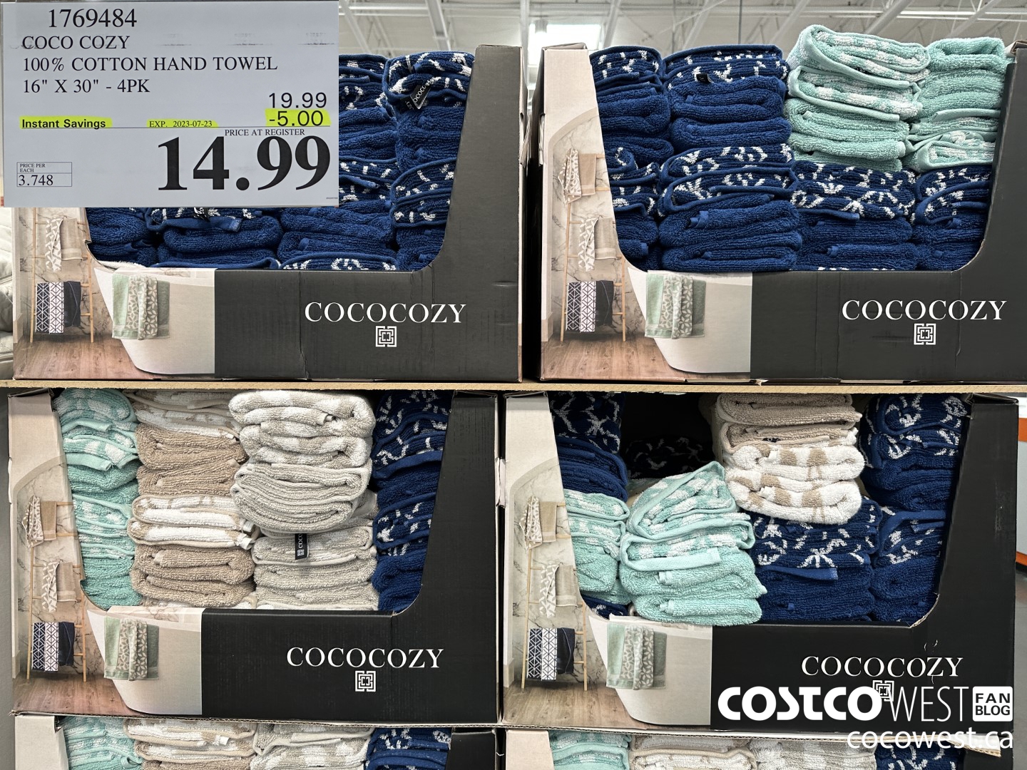 1769484 COCO COZY 100% COTTON HAND TOWEL 16