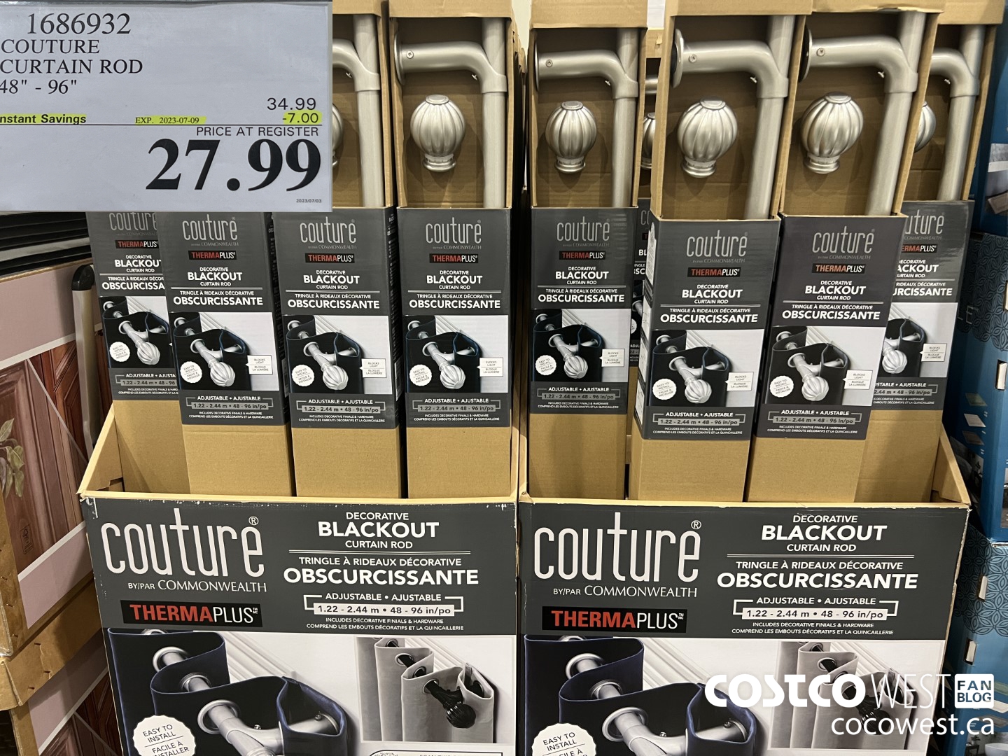 1686932 COUTURE CURTAIN ROD 48