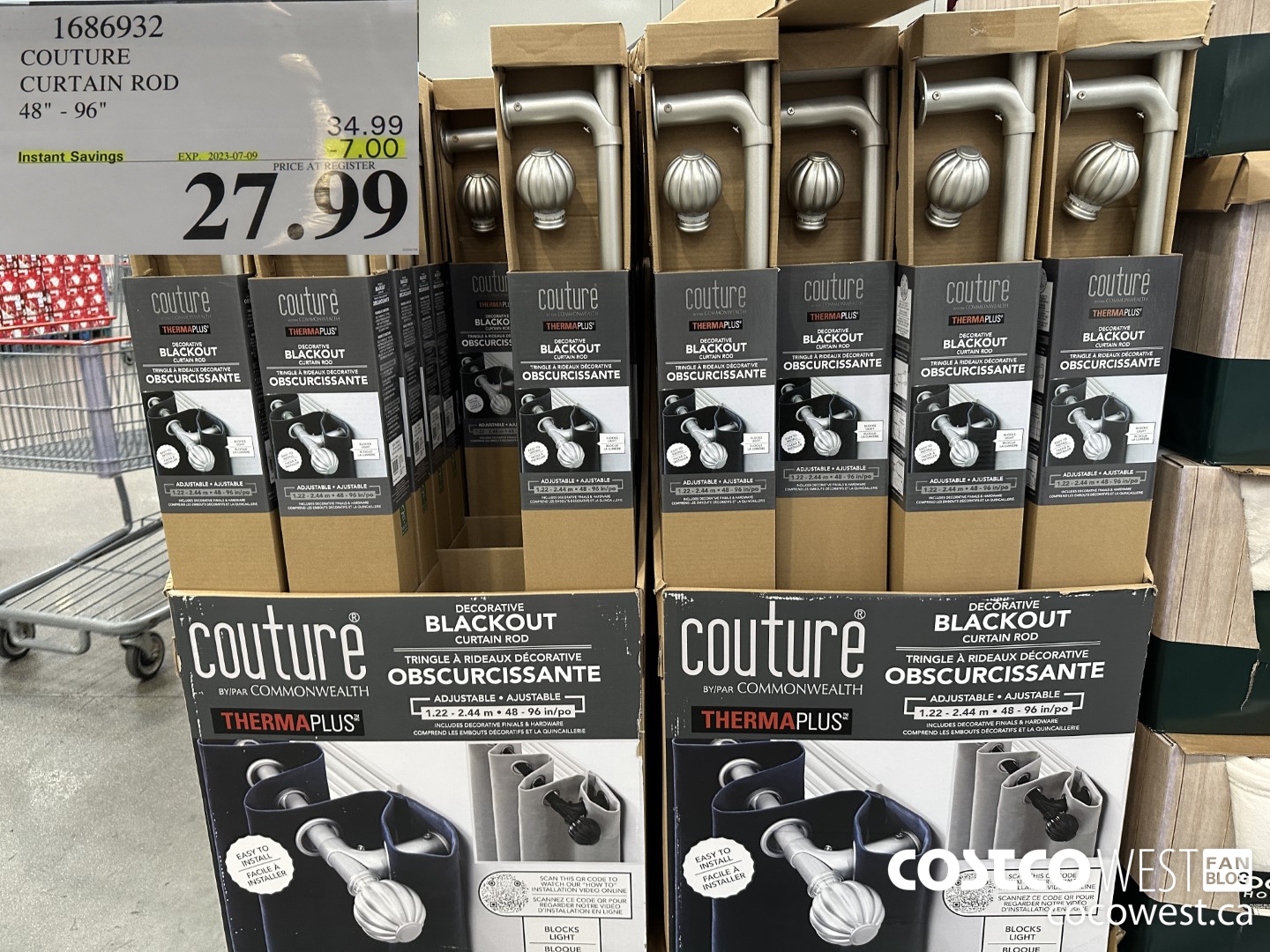 1686932 COUTURE CURTAIN ROD 48