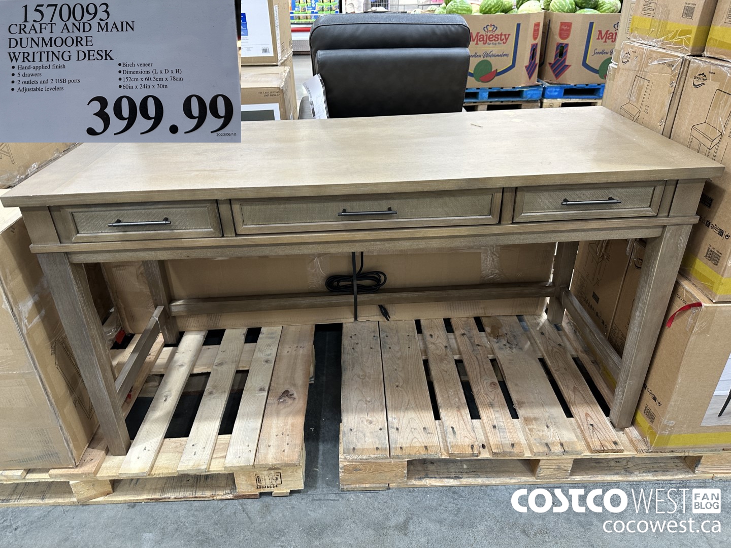 1570093 CRAFT AND MAIN DUNMOORE WRITING DESK $399.99