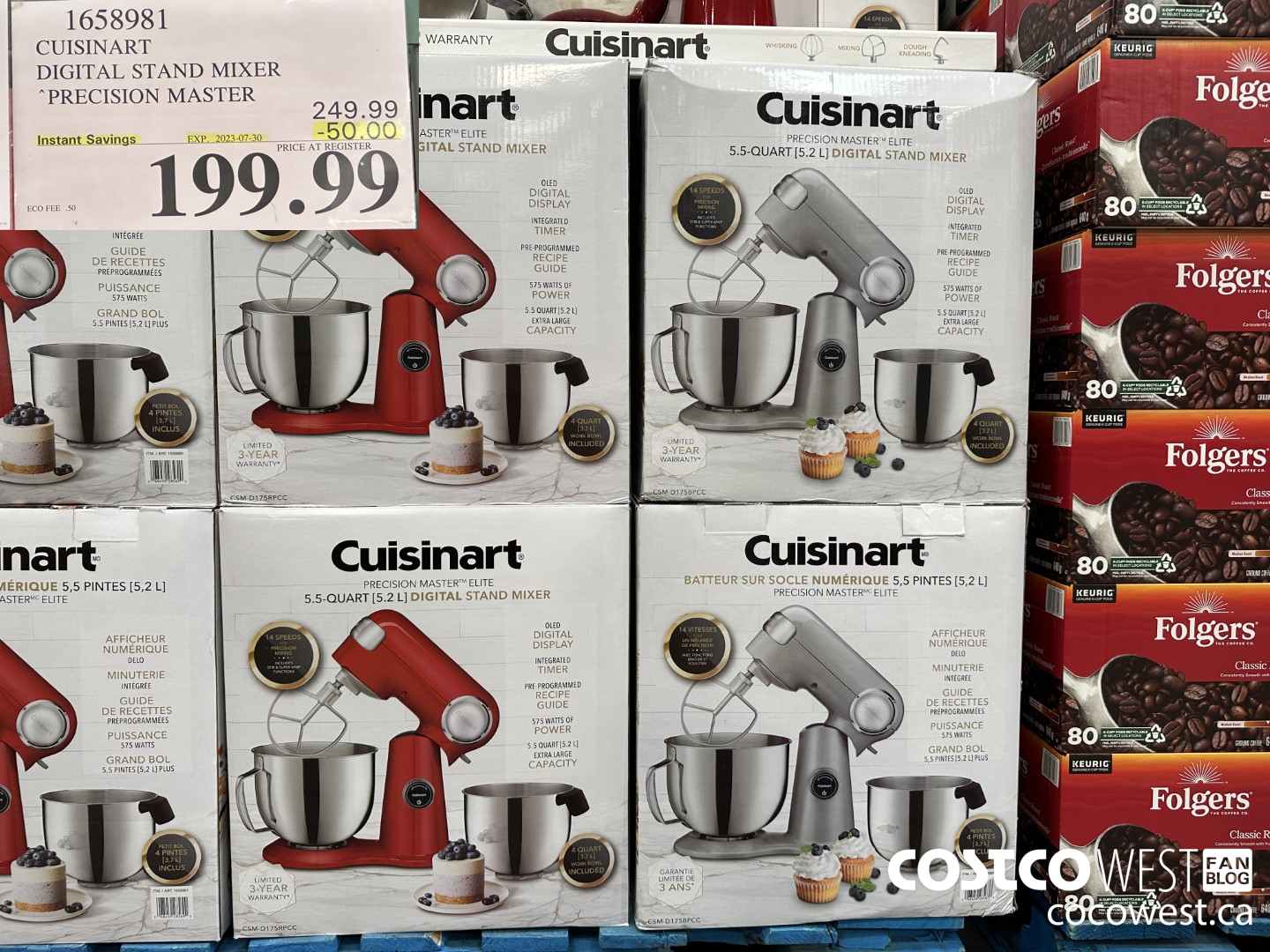 1658981 CUISINART PRECISION MASTER ELITE DIGITAL STAND MIXER ($50.00 INSTANT SAVINGS EXPIRES ON 2023-07-30) $199.99