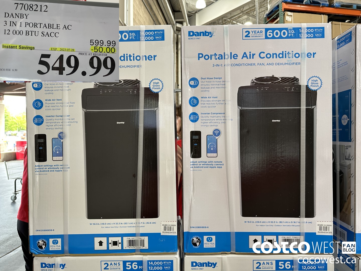 7708212 DANBY 3 IN 1 PORTABLE 12 000 BTU SACC ($50.00 INSTANT SAVINGS EXPIRES ON 2023-07-28) $549.99