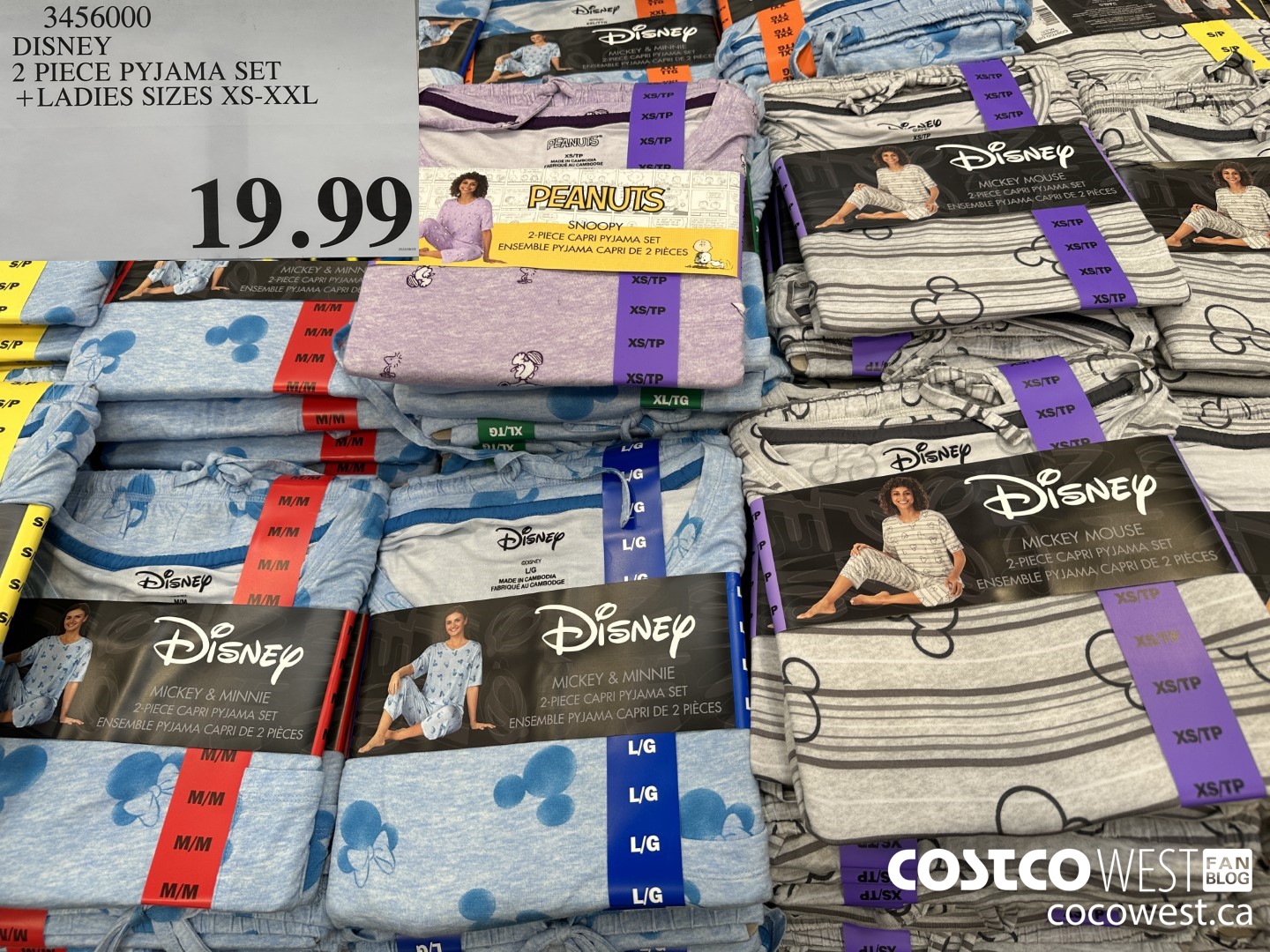 3456000 DISNEY 2 PIECE PYJAMA SET LADIES SIZES XS-XXL $19.99