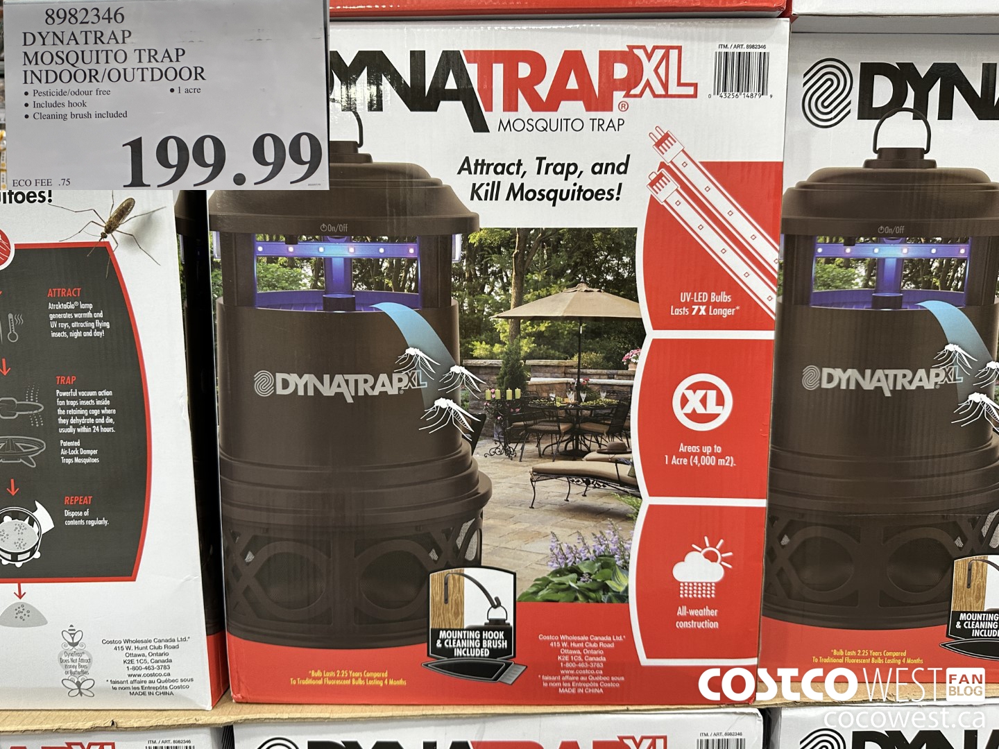 8982346 DYNATRAP MOSQUITO TRAP INDOOR/OUTDOOR $199.99