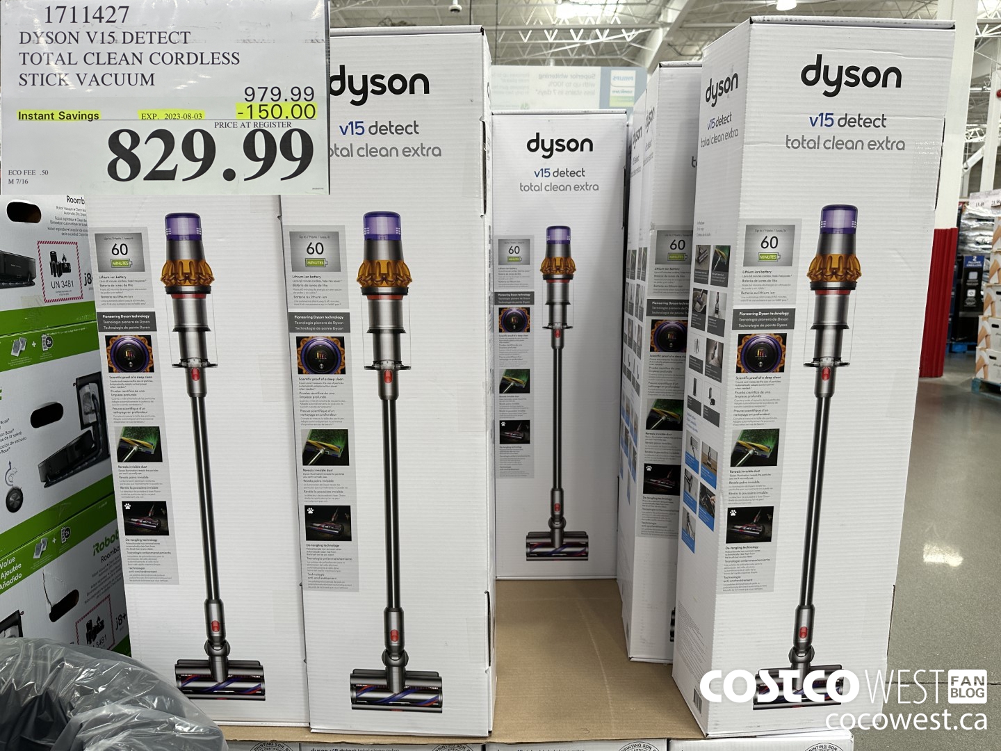 1711427 DYSON V15 DETECT TOTAL CLEAN CORDLESS STICK VACUUM ($150.00 INSTANT SAVINGS EXPIRES ON 2023-08-03) $829.99