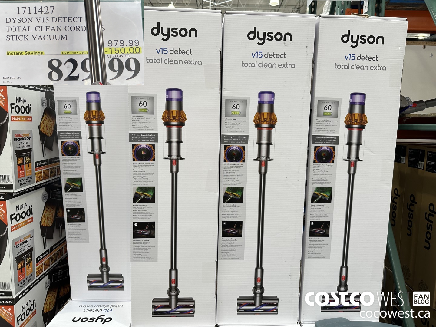 1711427 DYSON V15 DETECT TOTAL CLEAN CORDLESS STICK VACUUM ($150.00 INSTANT SAVINGS EXPIRES ON 2023-08-03) $829.99