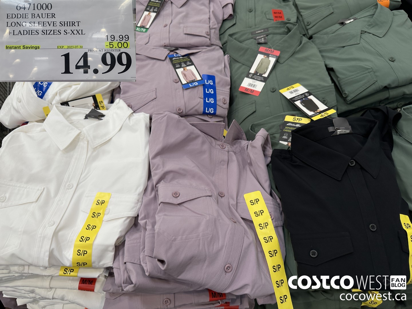 6471000 EDDIE BAUER DEPARTURE L/S SHIRT LADIES SIZES S-XXL ($5.00 INSTANT SAVINGS EXPIRES ON 2023-07-30) $14.99