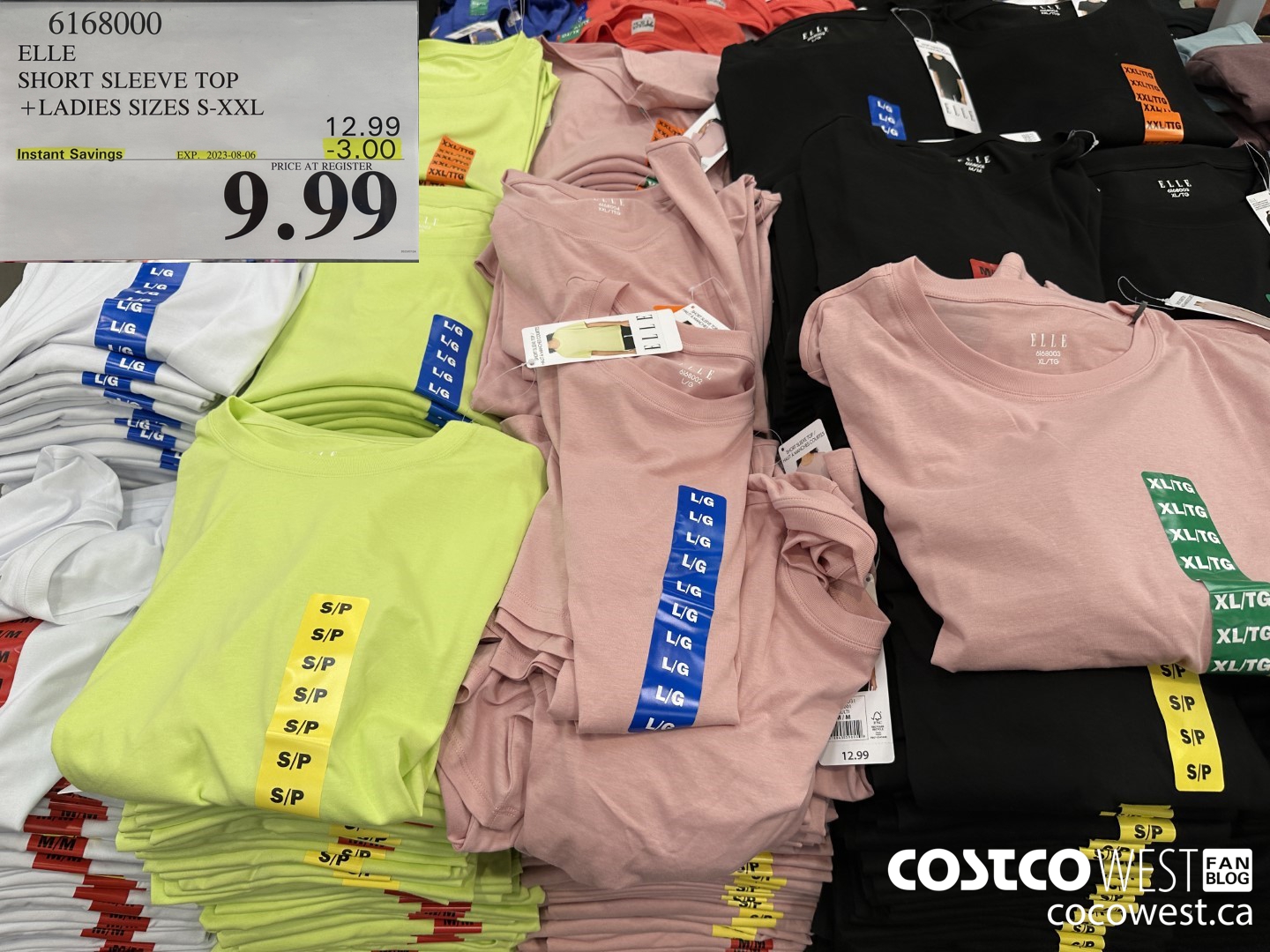 6168000 ELLE SHORT SLEEVE TOP LADIES SIZES S-XXL ($3.00 INSTANT SAVINGS EXPIRES ON 2023-08-06) $9.99