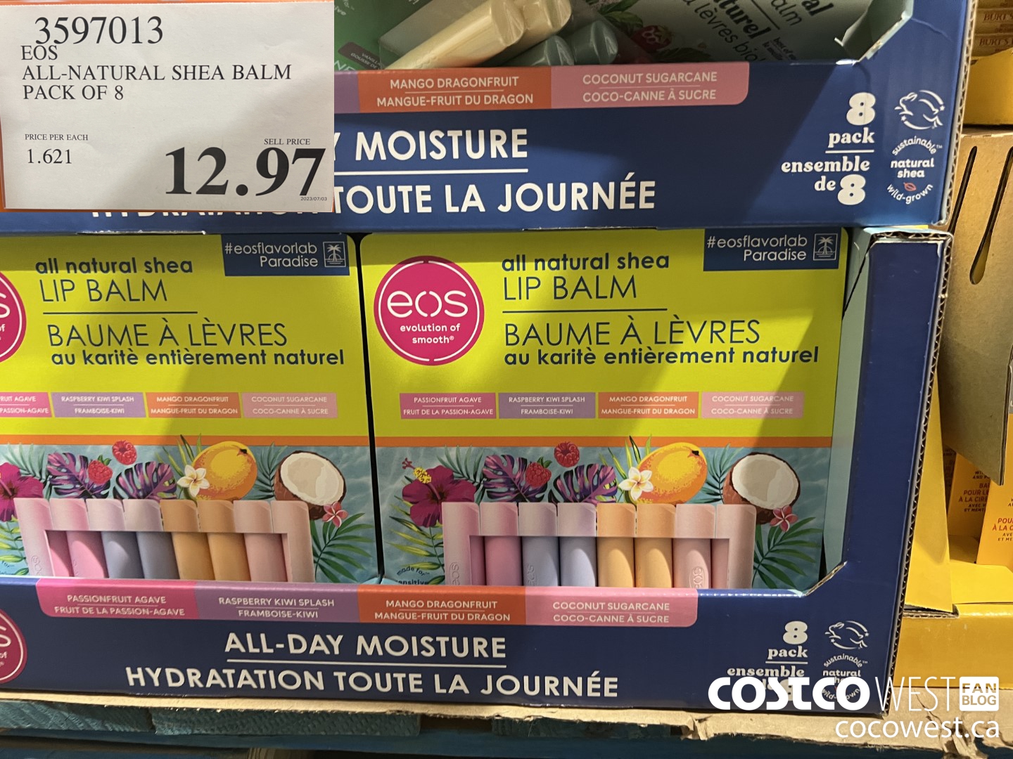 3597013 EOS ALL-NATURAL SHEA BALM PACK OF 8 $12.97