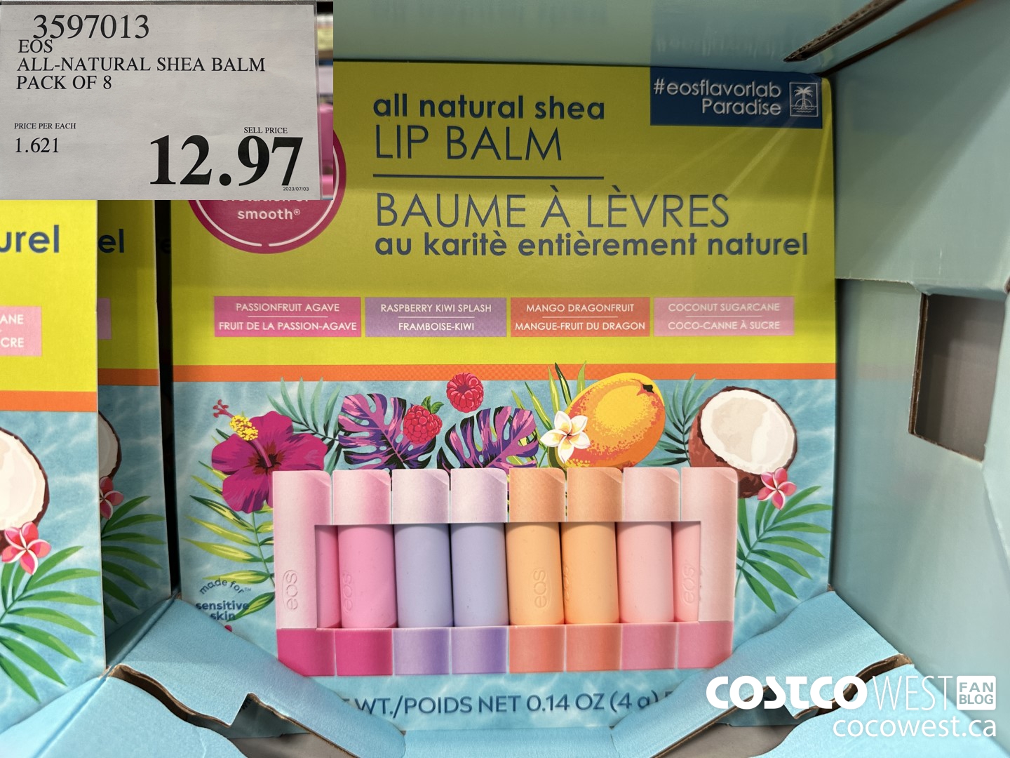 3597013 EOS ALL-NATURAL SHEA BALM PACK OF 8 $12.97