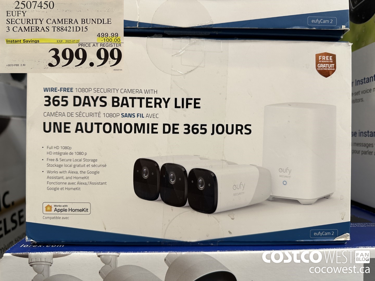 2507450 EUFY SECURITY CAMERA BUNDLE 3 CAMERAS T88421D15 ($100.00 INSTANT SAVINGS EXPIRES ON 2023-07-23) $399.99