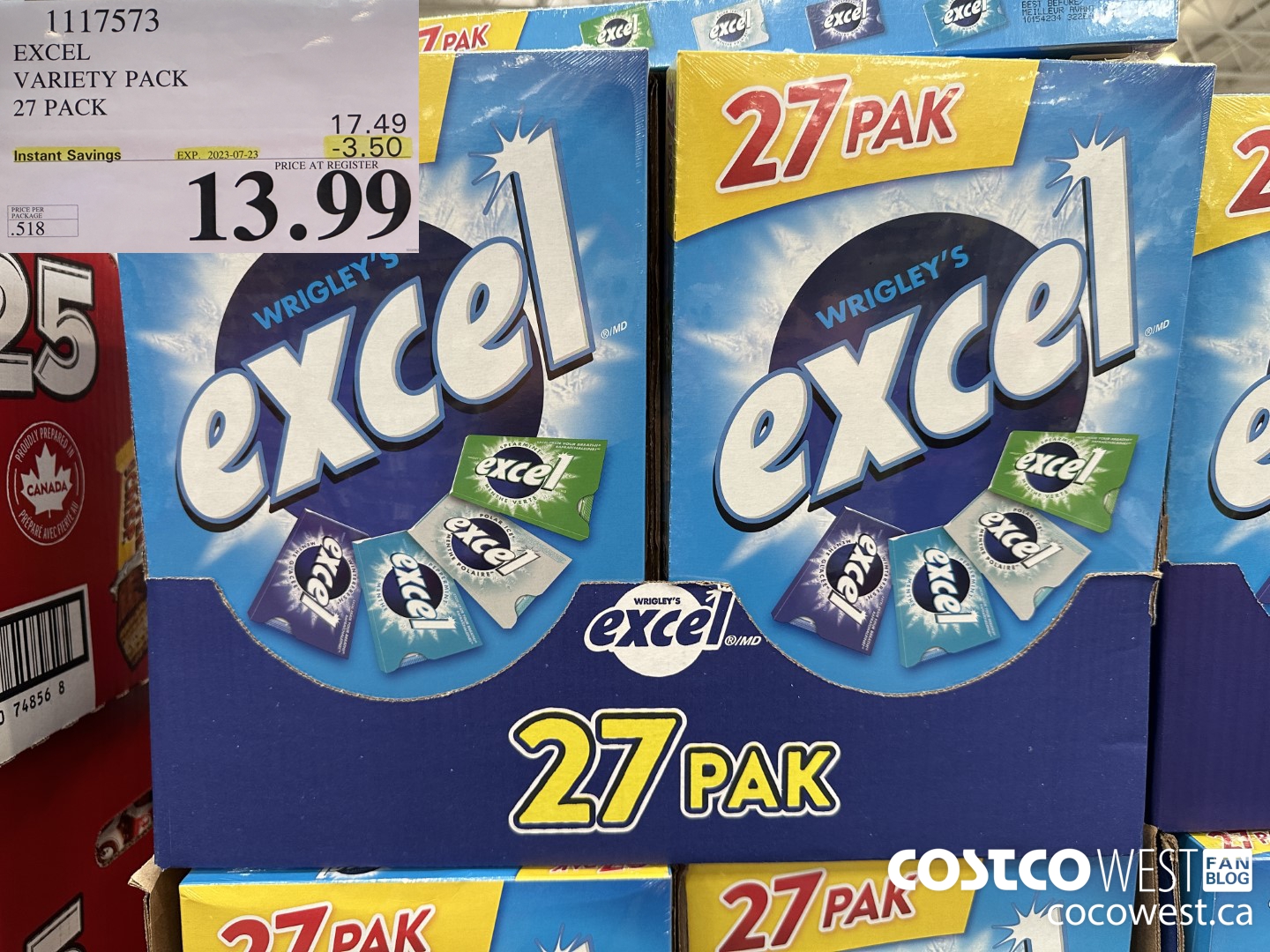 1117573 EXCEL VARIETY PACK 27 PACK ($3.50 INSTANT SAVINGS EXPIRES ON 2023-07-23) $13.99