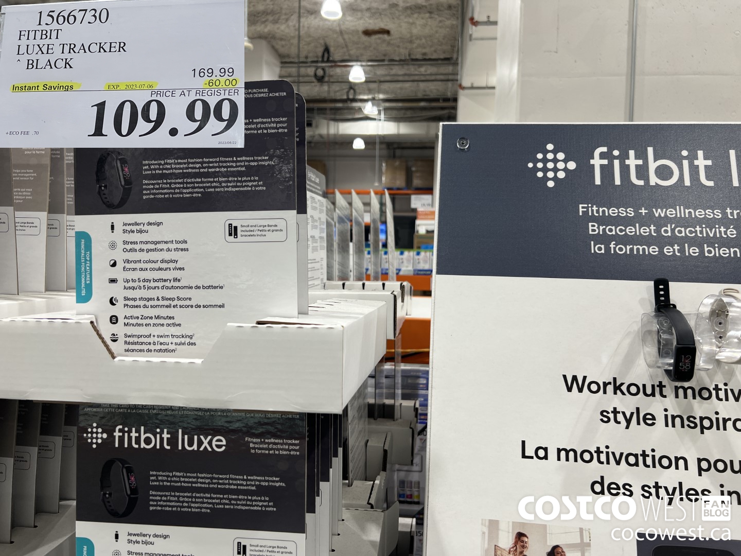 1566730 FITBIT LUXE TRACKER BLACK ($60.00 INSTANT SAVINGS EXPIRES ON 2023-07-06) $109.99