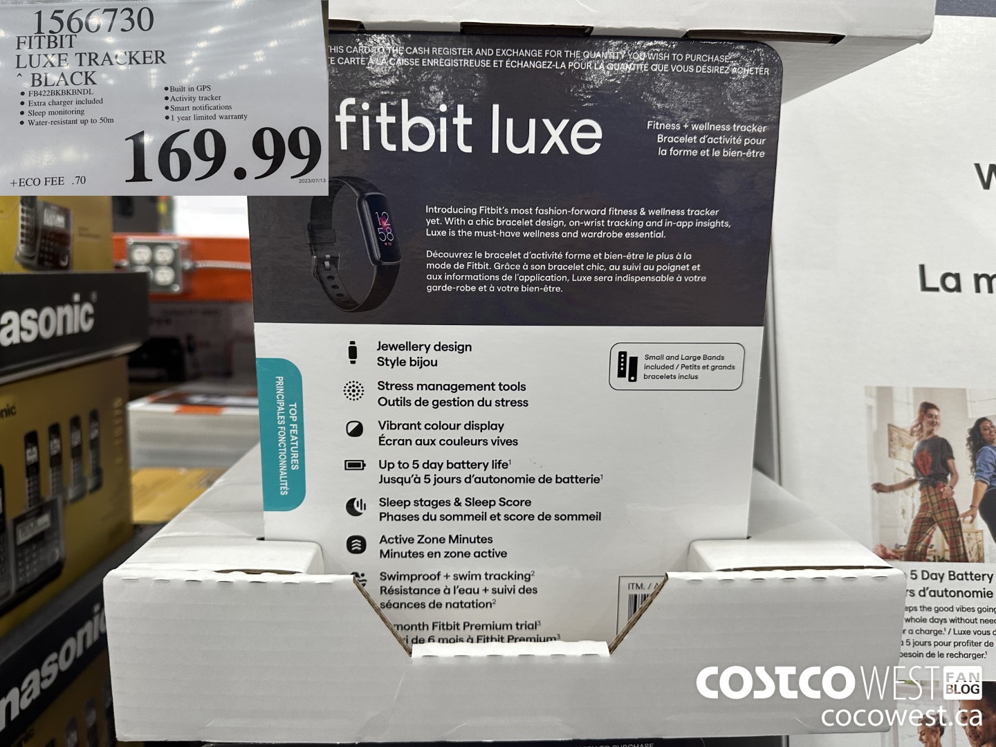 1566730 FITBIT LUXE TRACKER BLACK $169.99