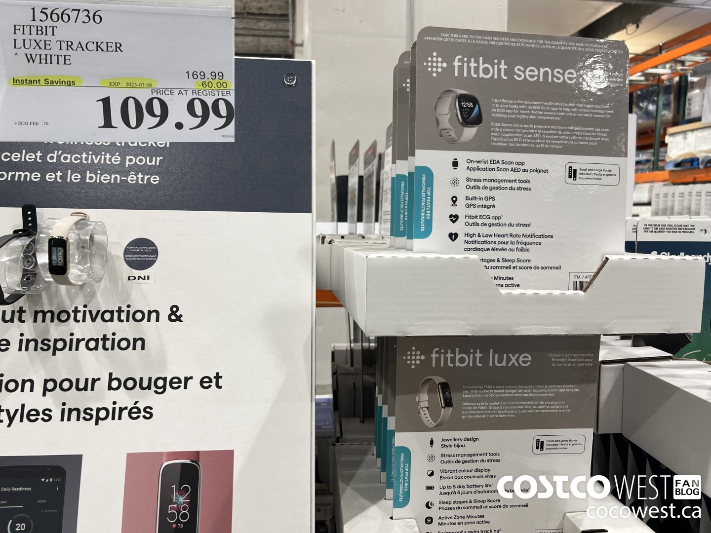 1566736 FITBIT LUXE TRACKER WHITE ($60.00 INSTANT SAVINGS EXPIRES ON 2023-07-06) $109.99