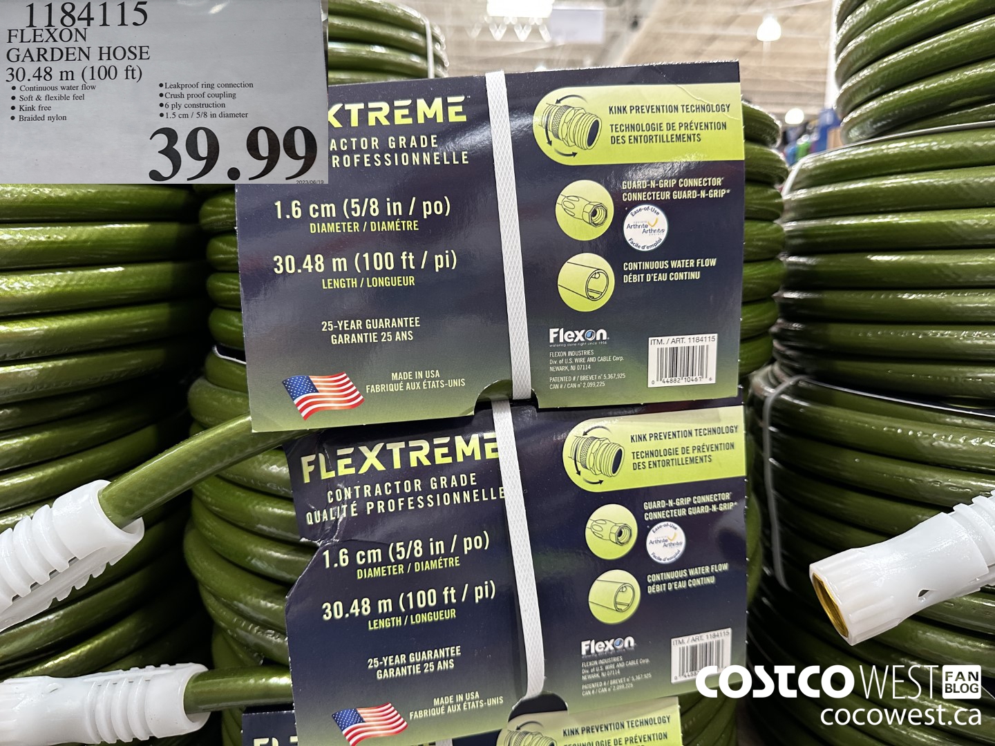 1184115 FLEXON GARDEN HOSE 30.48 M (100 FT) $39.99