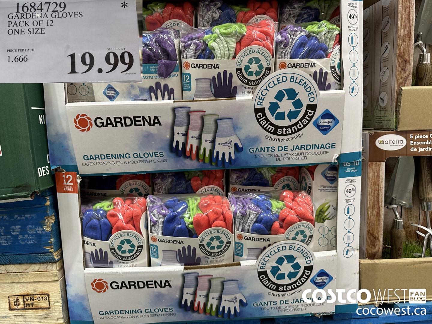 1684729 GARDENA GLOVES PACK OF 12 ONE SIZE $19.99