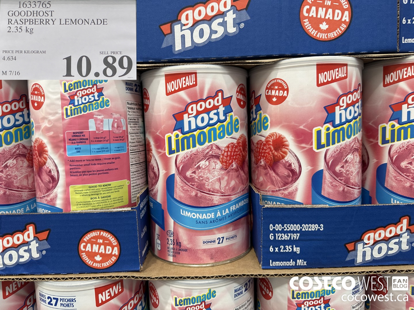 1633765 GOODHOST RASPBERRY LEMONADE 2.35 kg  $10.89