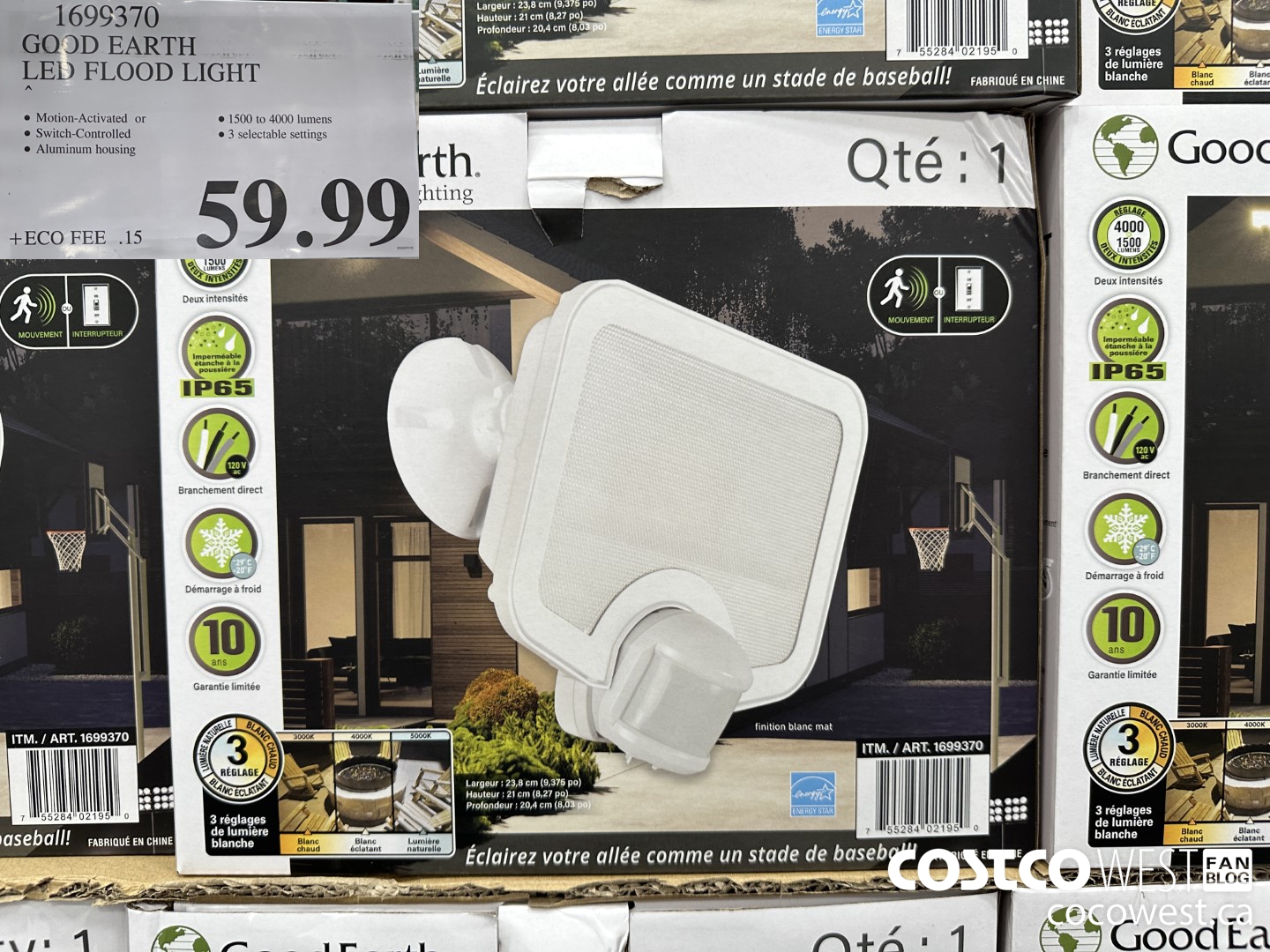 1699370 GOOD EARTH LED FLOOD LIGHT $59.99