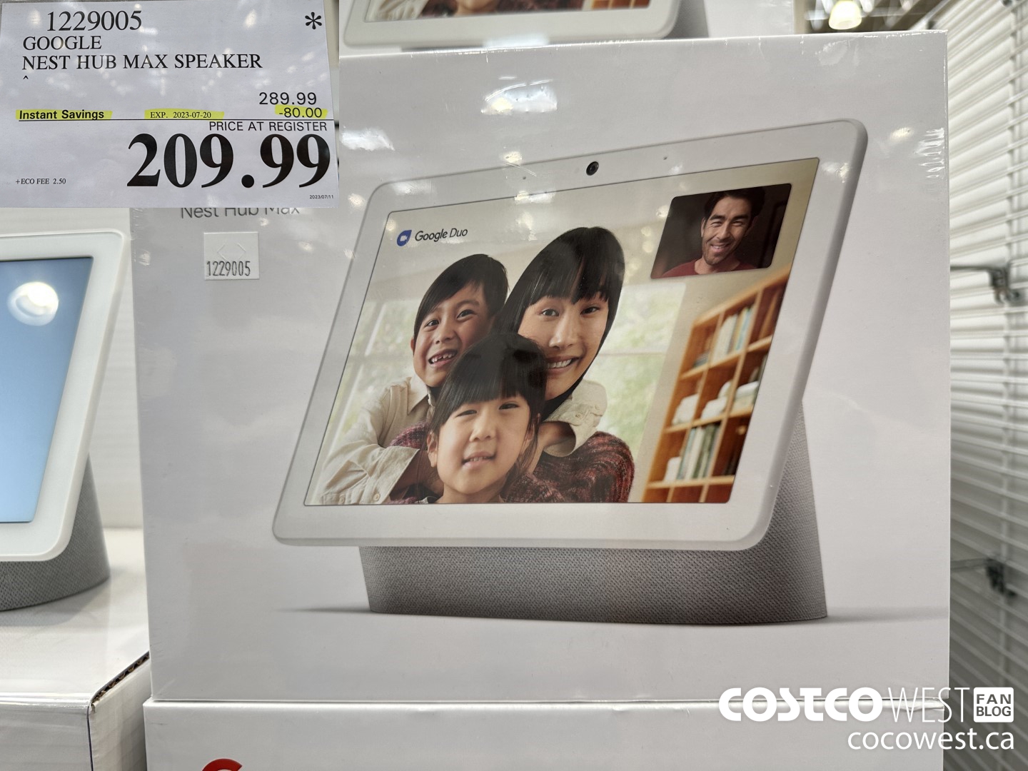 1229005 GOOGLE NEST HUB MAX SPEAKER ($80.00 INSTANT SAVINGS EXPIRES ON 2023-07-20) $209.99