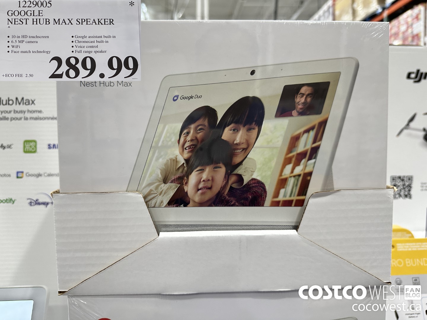 1229005 GOOGLE NEST HUB MAX SPEAKER $289.99