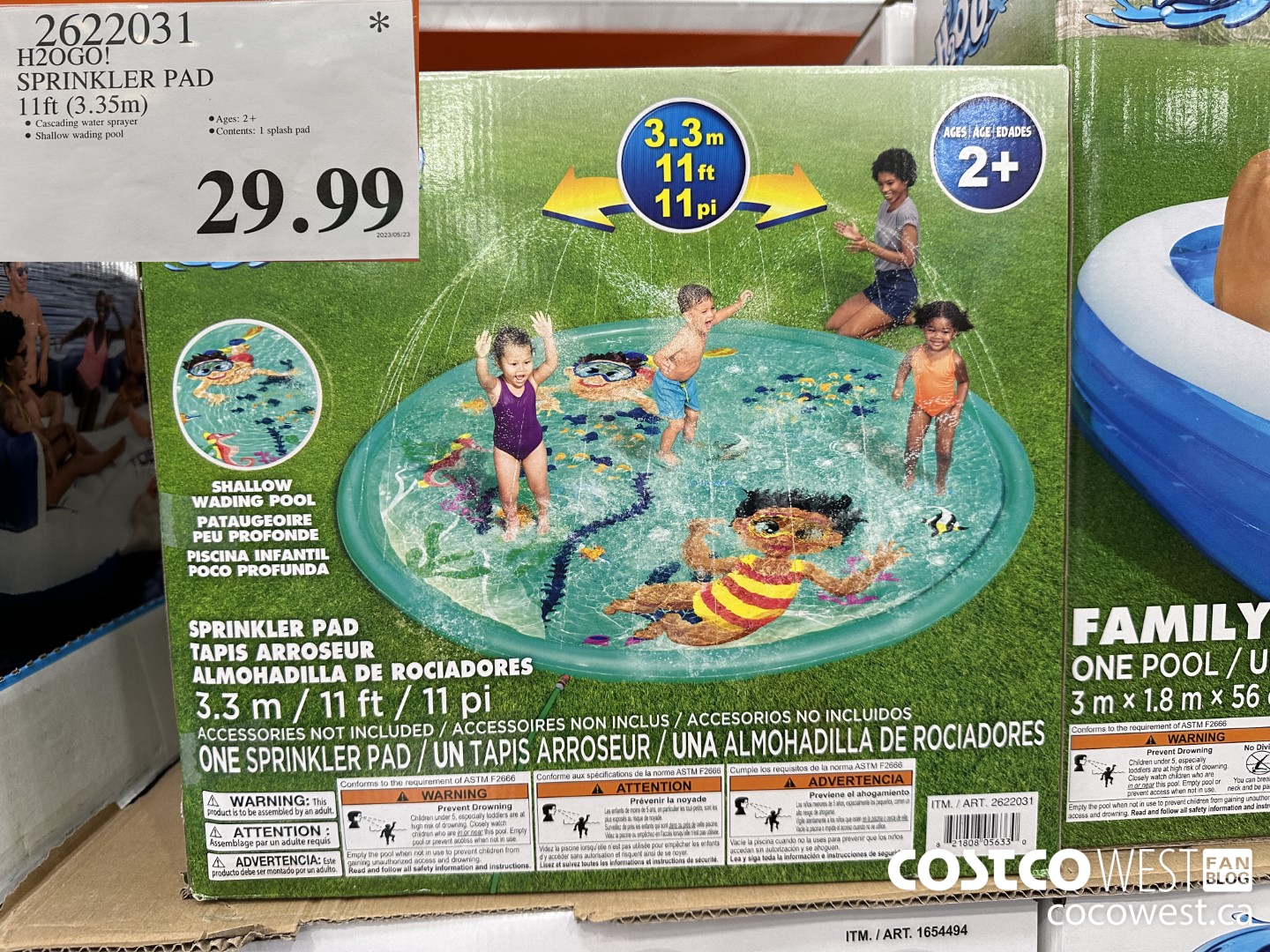 2622031 H20GO! SPRINKLER PAD 11FT (3.35M) $29.99