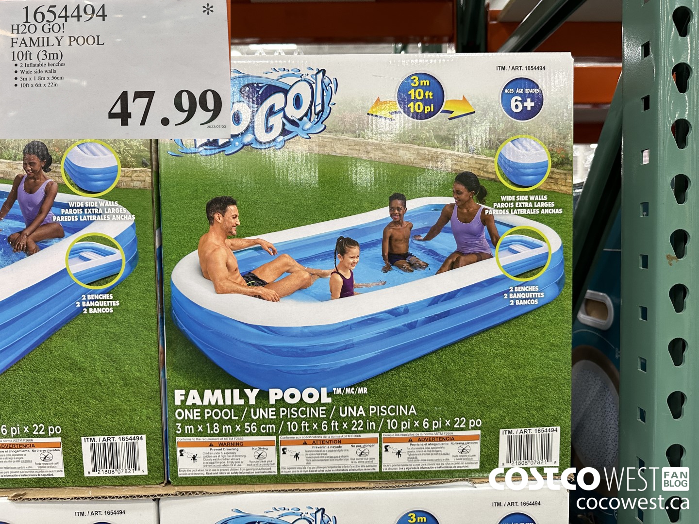 1654494 H2O GO! FAMILY POOL 10FT (3M) $47.99